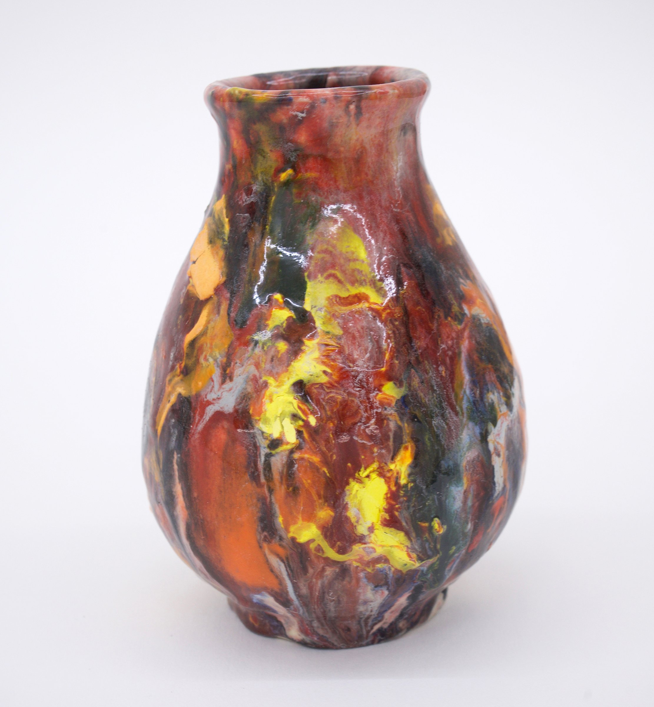   Untitled (Lava Lamps, Mid 6) , 2022 Multiply fired and layered glazes on stoneware 6.5” x 4” 