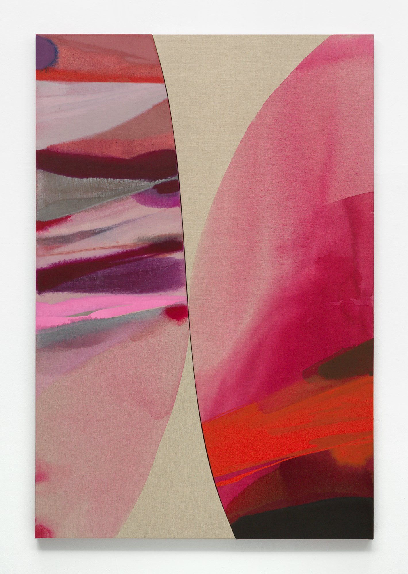   Rose Reflection , 2023 acrylic and oil on linen 72" x 48.25" 