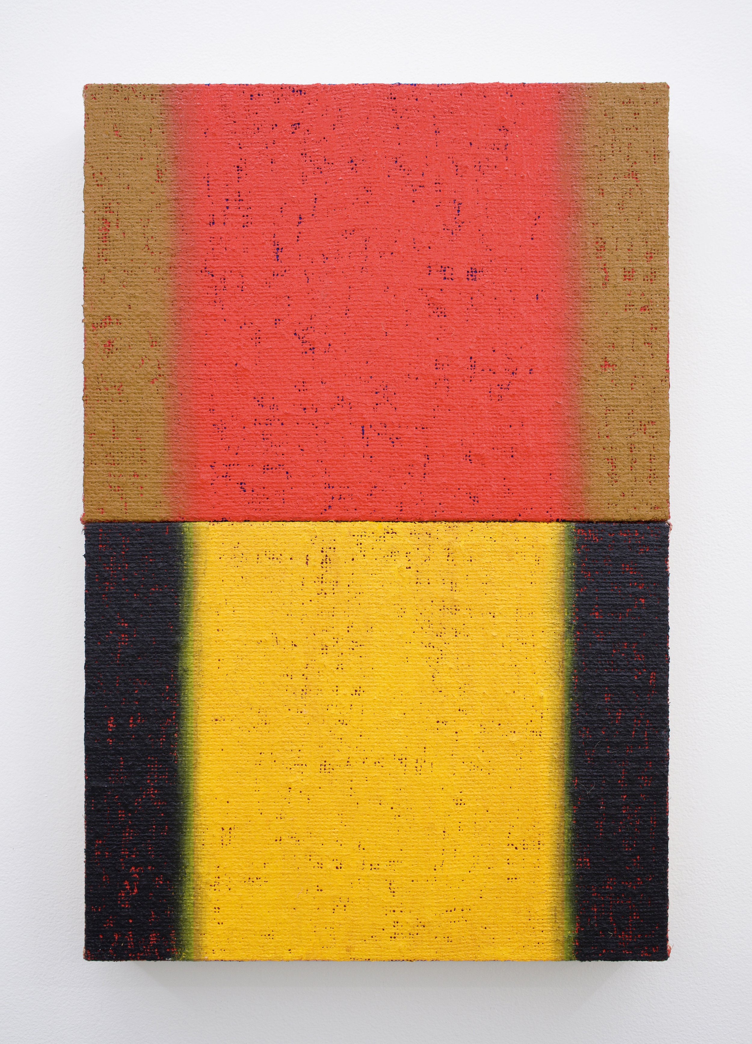  Johnny Abrahams  Untitled  (JA092), 2023 oil stick on burlap 18" x 12"   INQUIRE   
