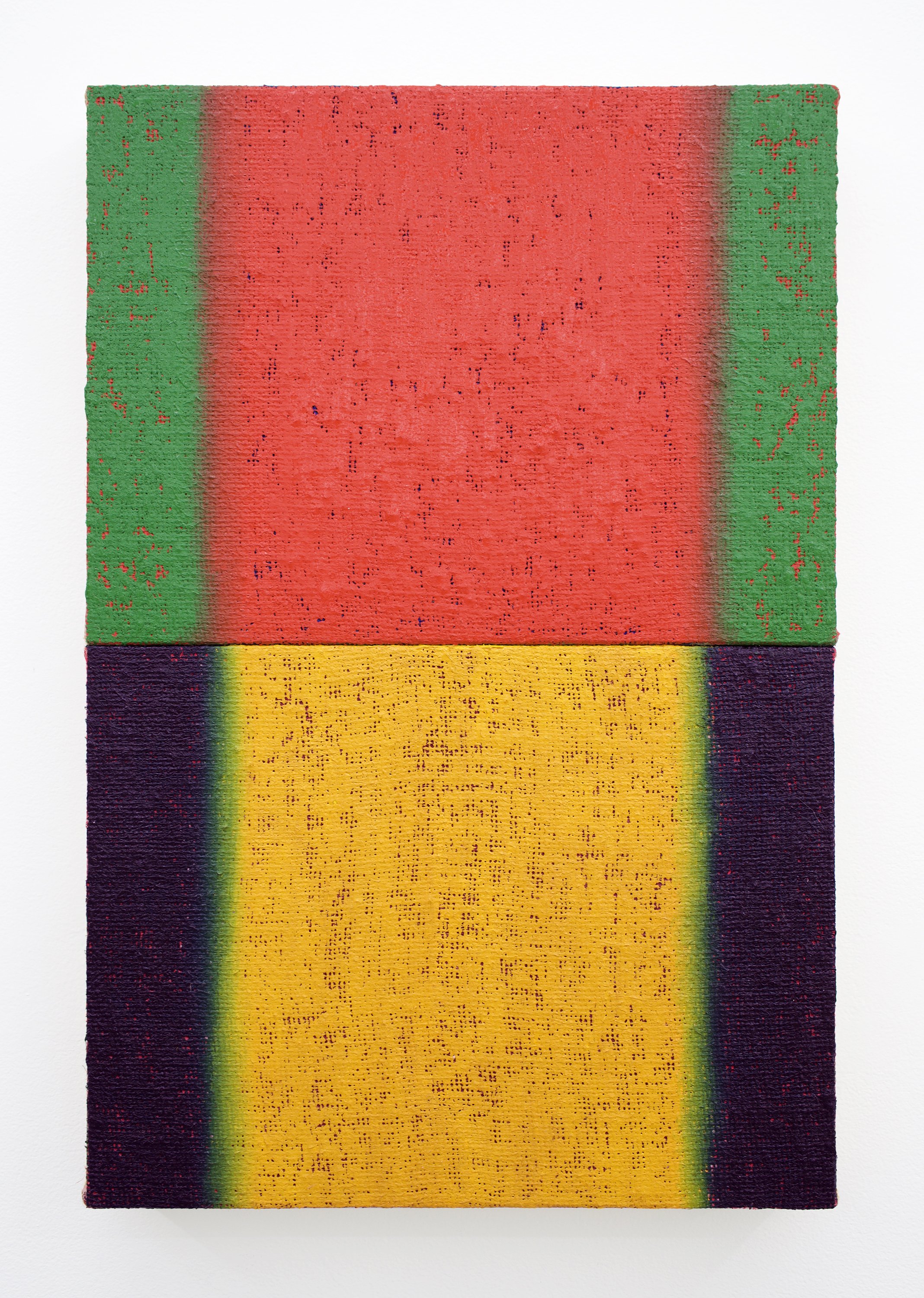  Johnny Abrahams  Untitled  (JA093), 2023 oil stick on burlap 18" x 12"   INQUIRE   