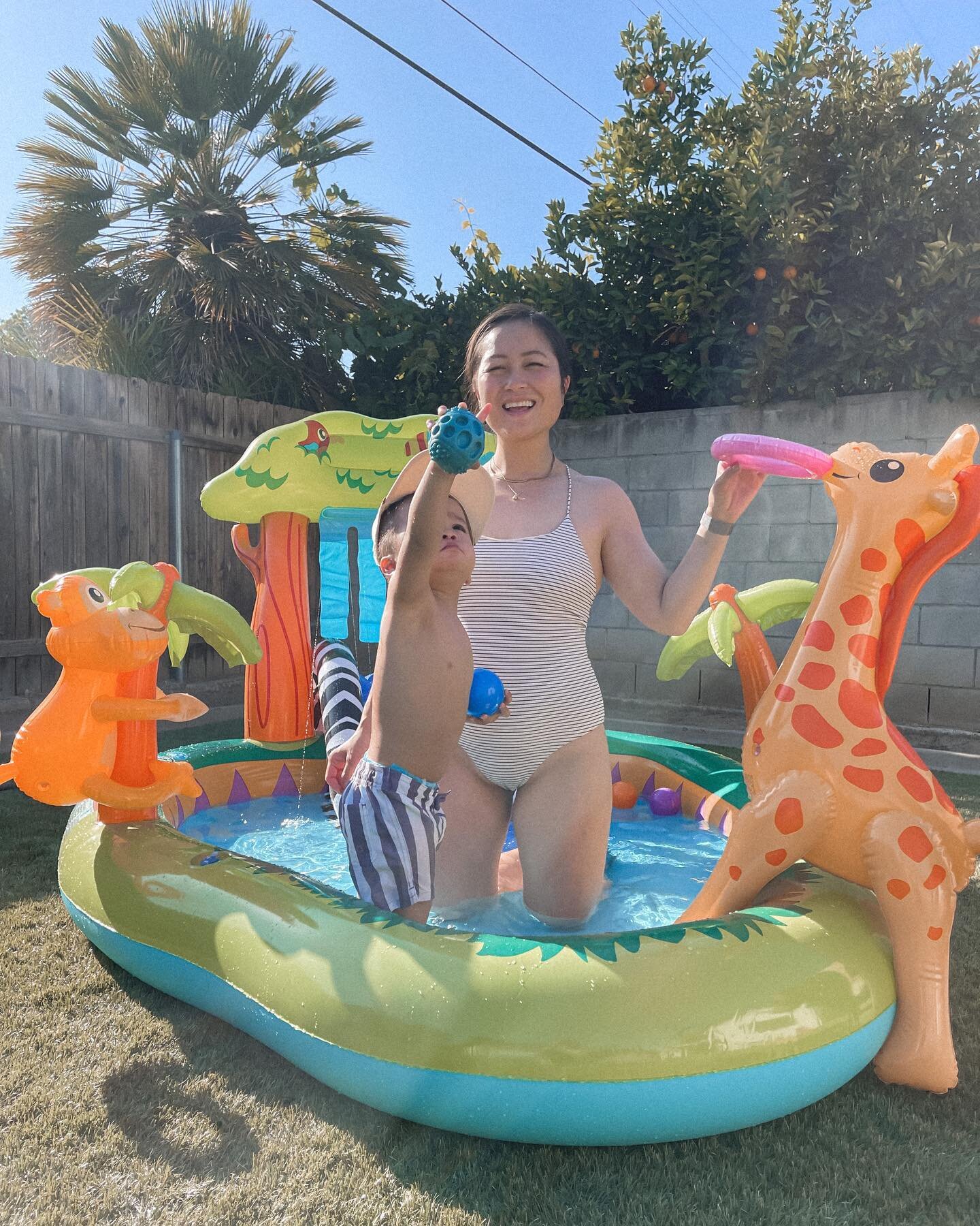 #memorialdayweekend photodump. 

Really took advantage of the warm weather and turned our yard into a water park. Charlie had a blast splashing around. 

A few other highlights include:
- BTS lunch date with @istehfunny 
- Charlie&rsquo;s first socce