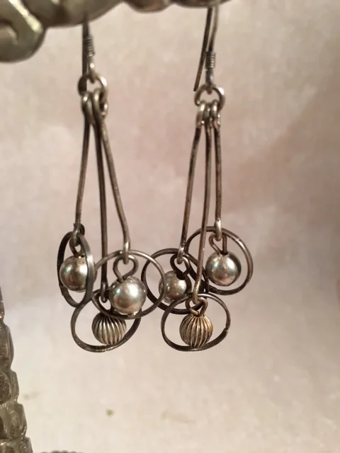 Marvelous Vintage Sterling Swing Earrings