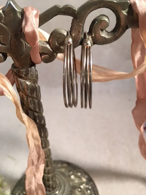 Three-ring Sterling Hoops