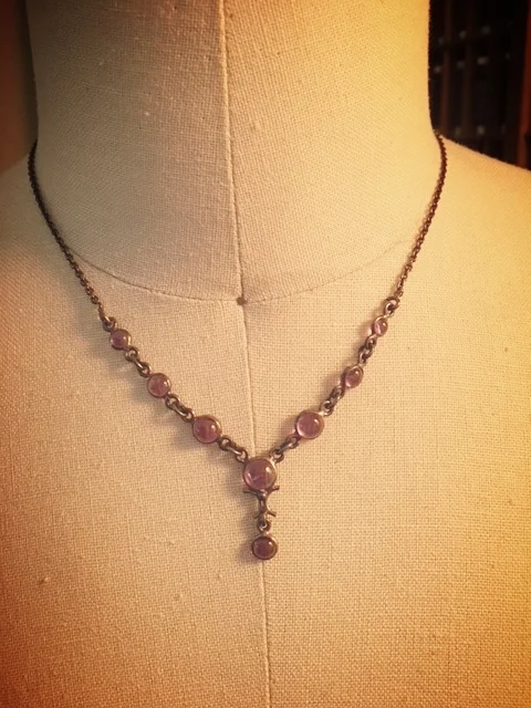 Vintage Amethyst and Sterling Necklace