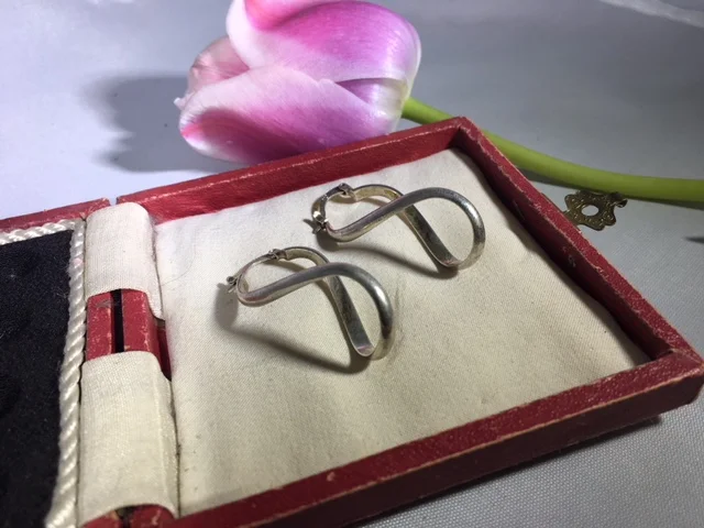 Spiral Sterling Hoops