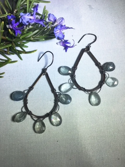 Moss Aquamarine Teardrop