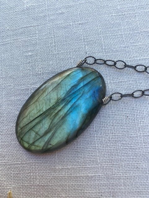 Glacial Rivers labradorite pendant