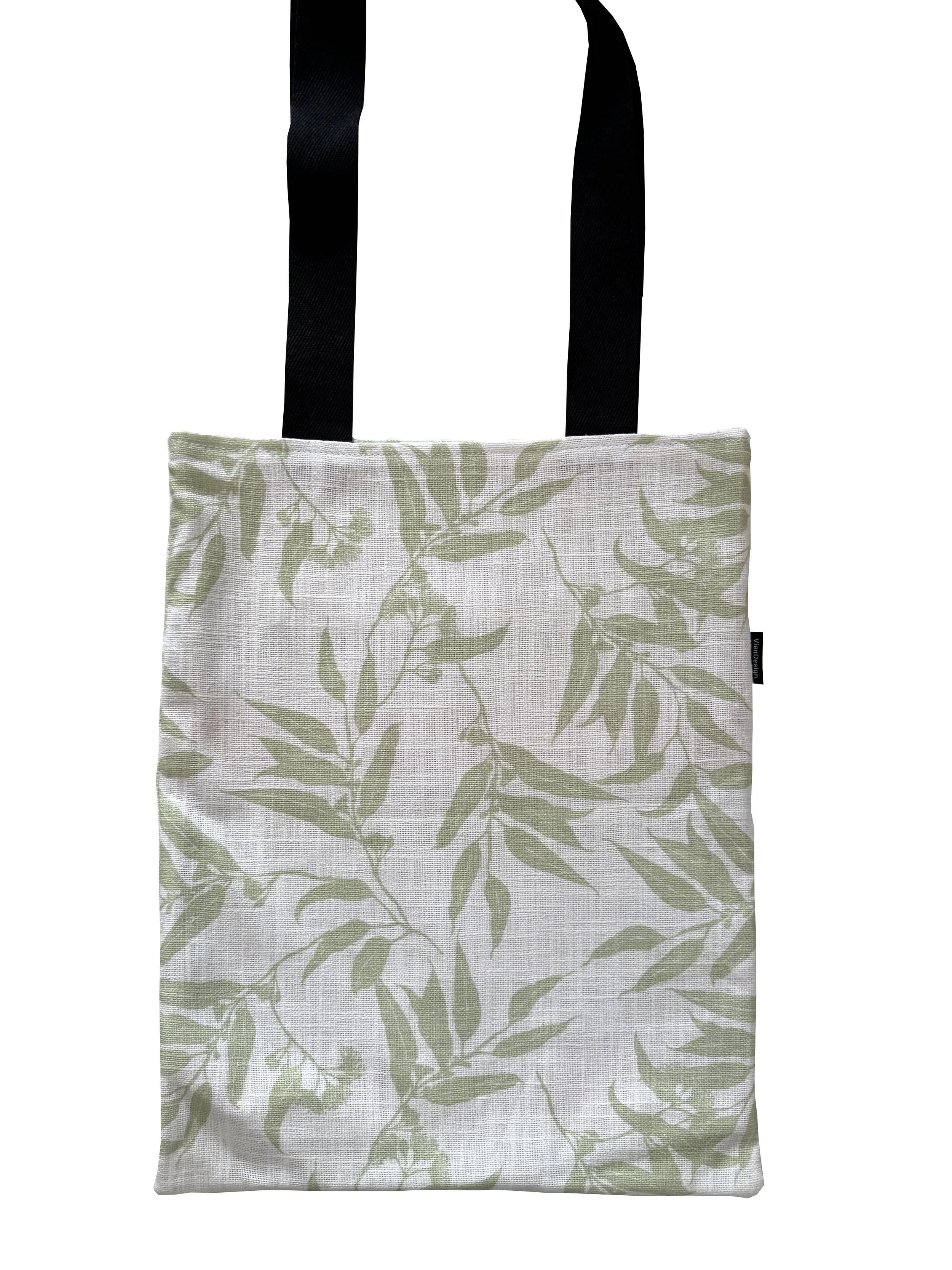 Viendesign Tote White with green branches 01.jpg