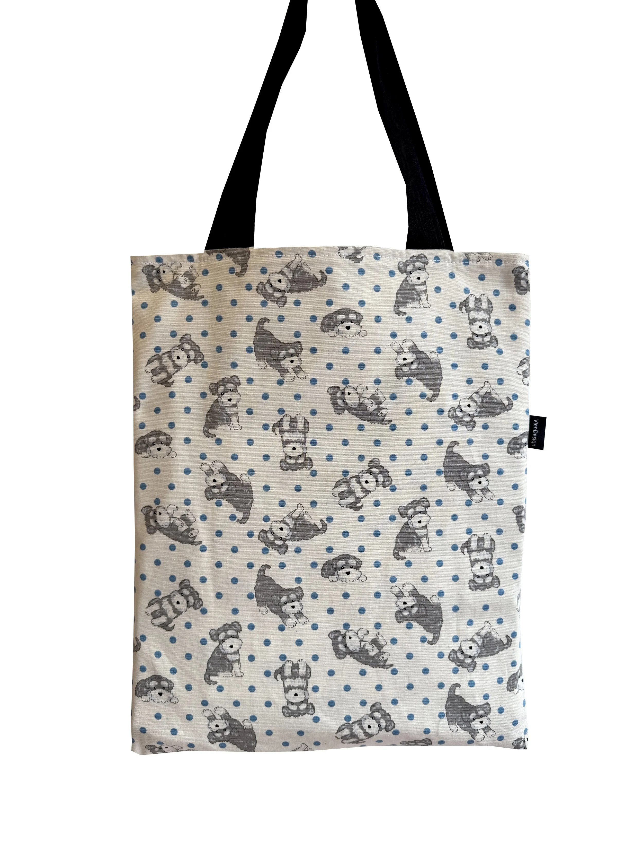 JAPANESE FABRIC - DOGS ON BLUE DOTS 01.jpg