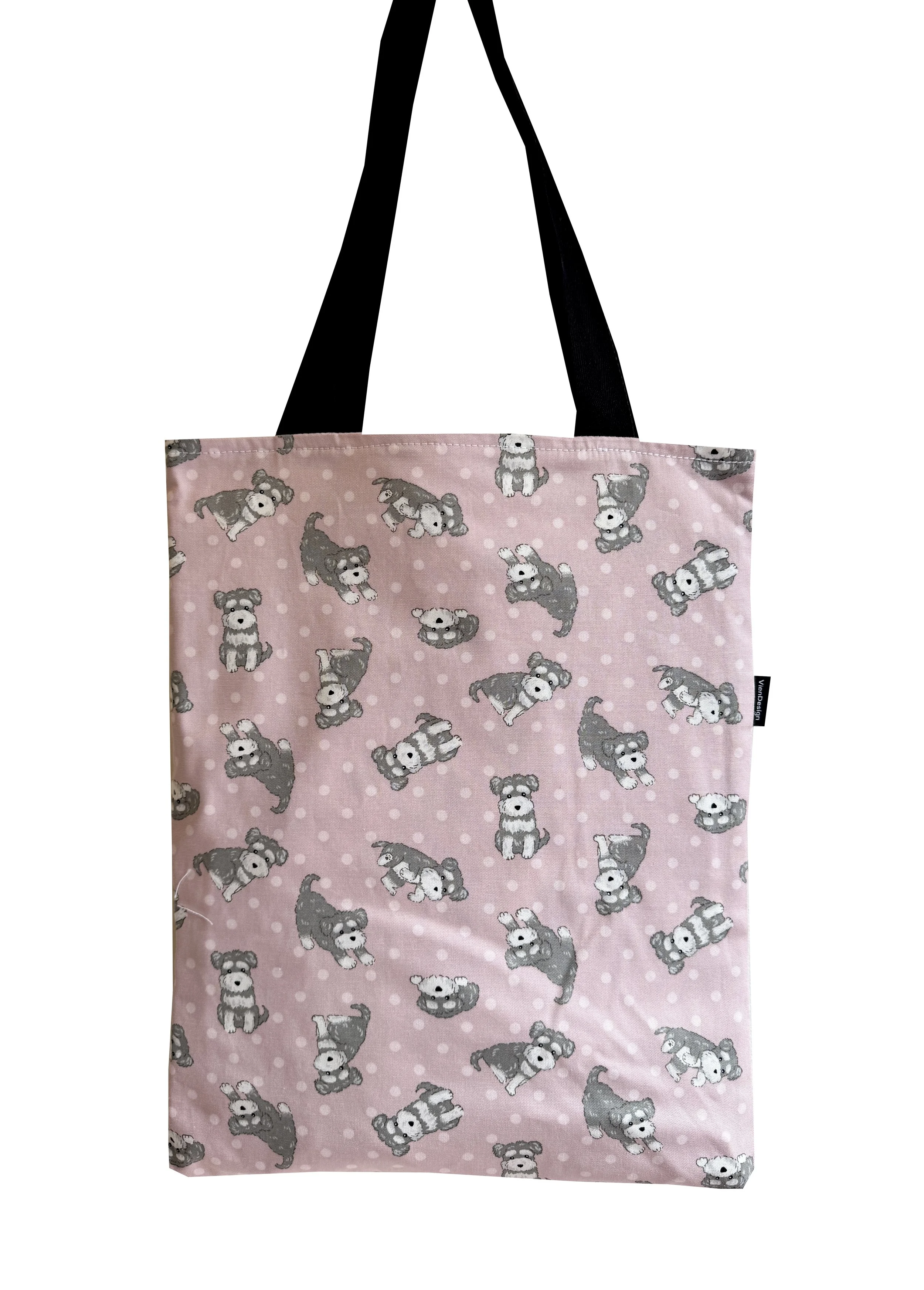 JAPANESE FABRIC - DOGS ON PINK DOTS 01.jpg