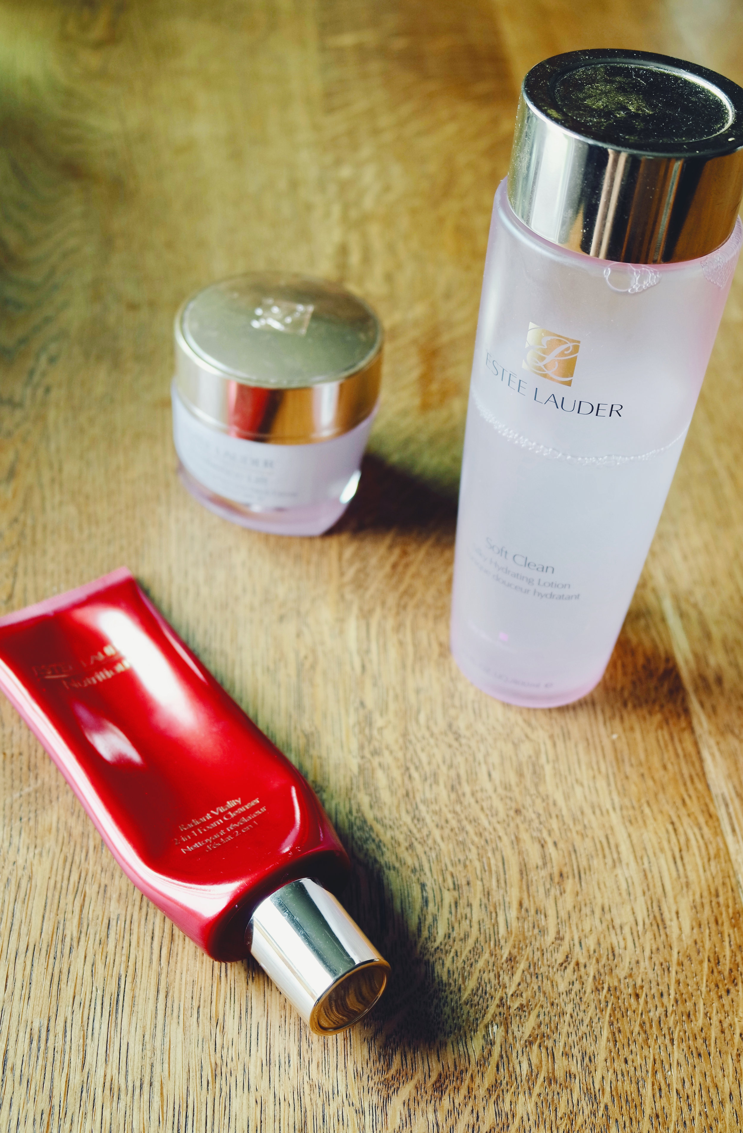 Pictured: Resilience Lift Moisturizer, Radiant Vitality Cleanser, Soft Clean Hydrating Lotion
