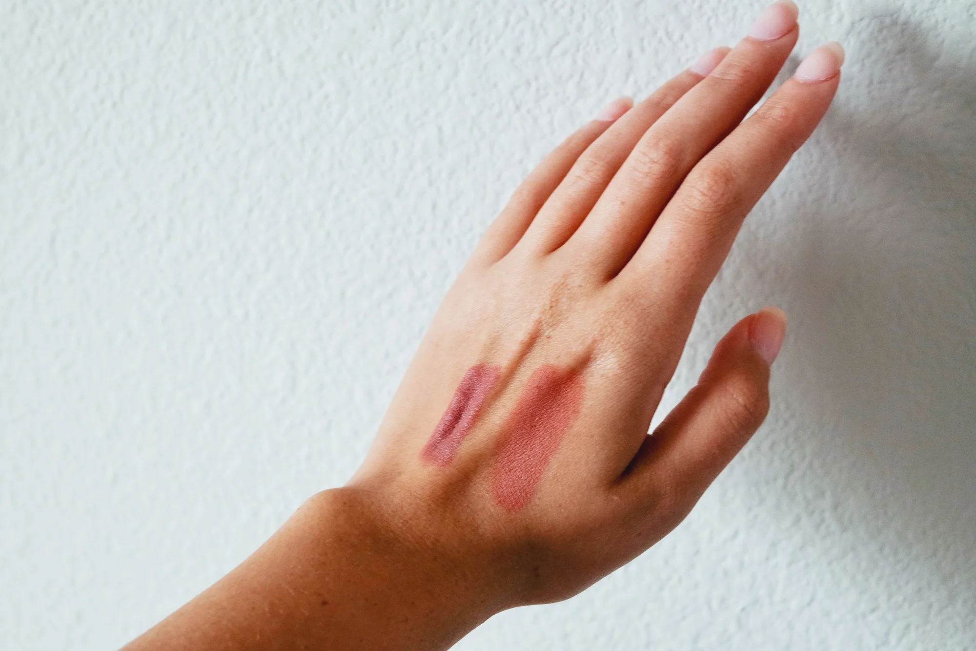 Left: Lipstick, Right: Blush