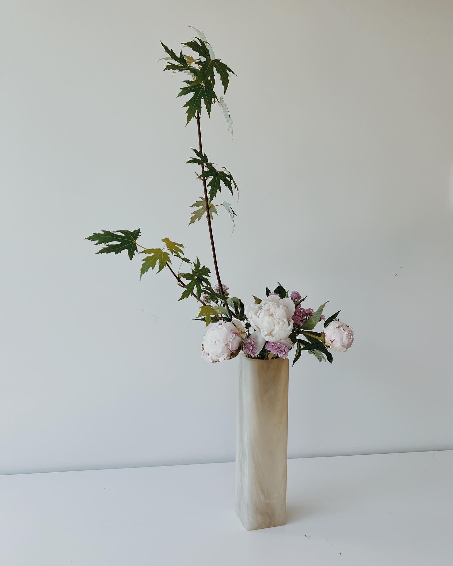 4th attempt at #ikebana. 1st time doing #nageire. One of my favourite arrangements I&rsquo;ve done so far. 〰🌫