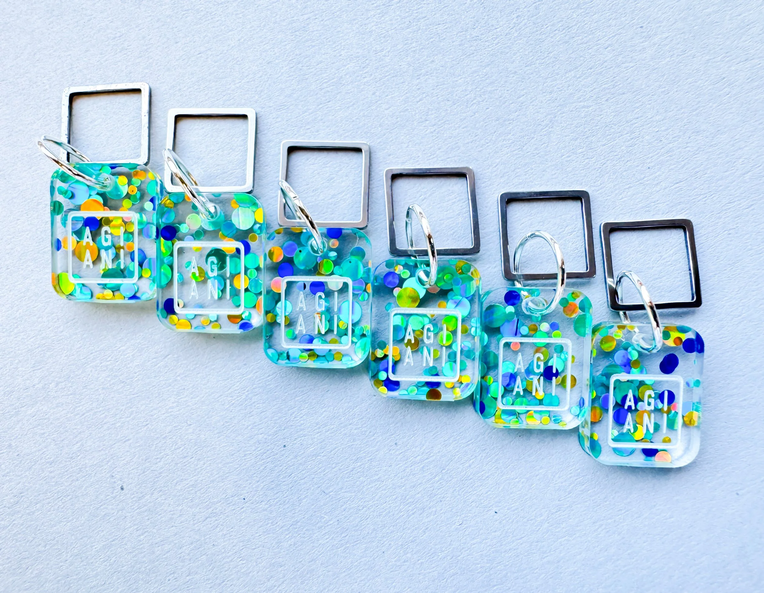 Maschenmarkierer Glitzer Grün 6 Stück.JPG