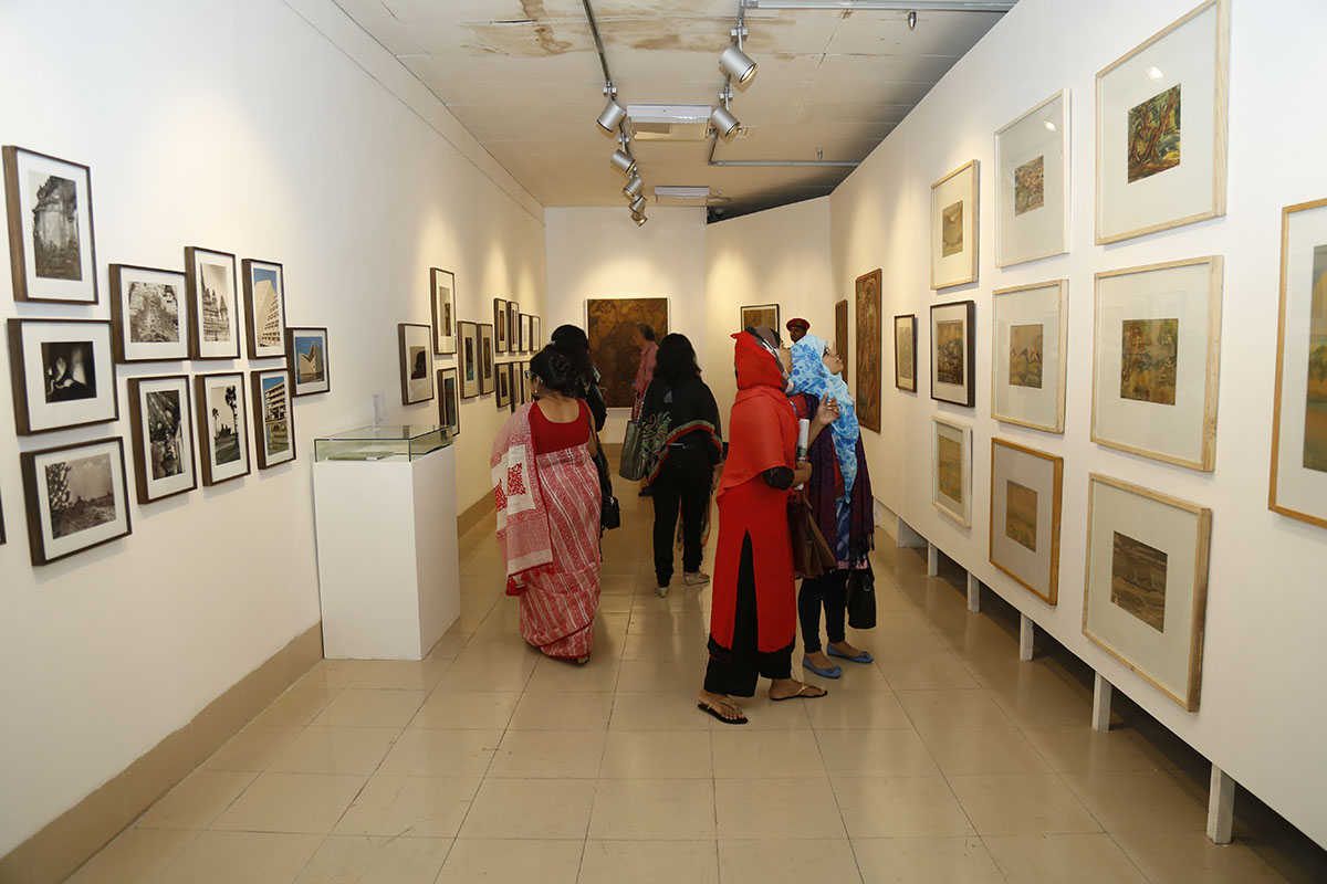 Installation view. Photo courtesy of the Dhaka Art Summit and Samdani Art Foundation. Photo credit: Noor Photoface