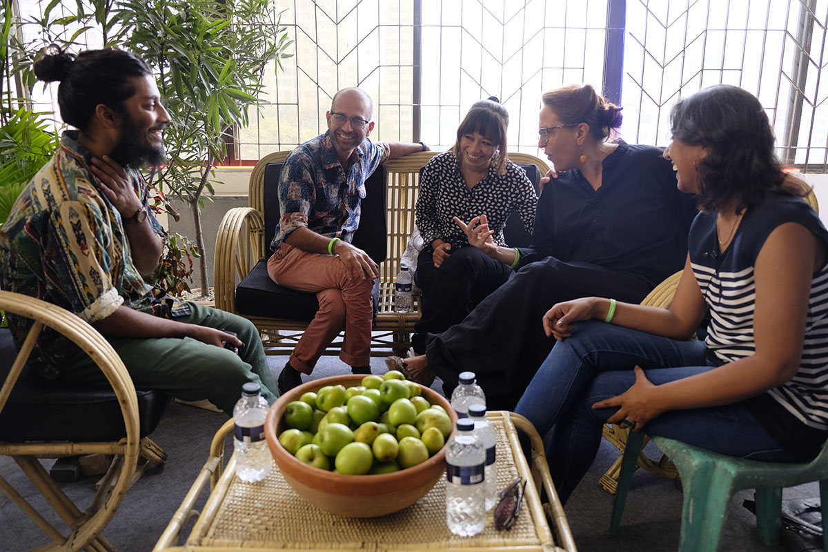 Nikhil Chopra and Jana Prepeluh in conversation with Atish Saha, Yasmin Nupur and Manmeet Devgun. Safina Radio Project. Director, Anabelle de Gersigny. Commissioned by Alserkal Avenue