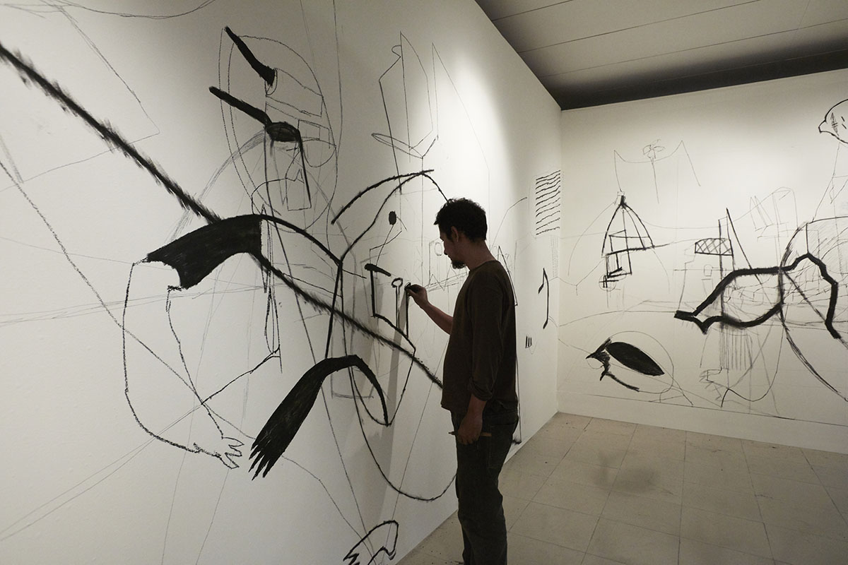 Rafiqul Islam Shuvo, Drawing , 2016. Courtesy of the artist. Photo courtesy of the Dhaka Art Summit and Samdani Art Foundation. Photo credit: Jenni Carter