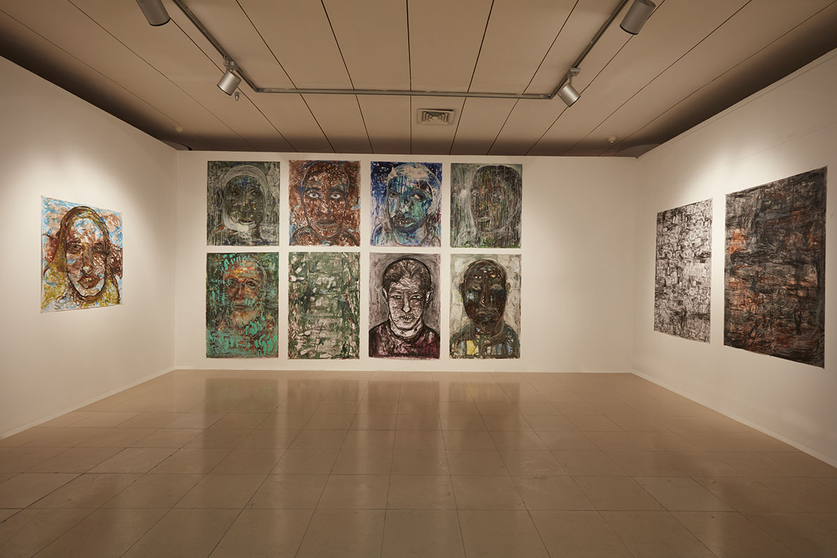 Farzana Ahmed Urmi, Known-Unknown series, 2014. Courtesy of the artist. / Farzana Ahmed Urmi, Lines in Mood series, 2014. Courtesy of the artist. Photo courtesy of the Dhaka Art Summit and Samdani Art Foundation. Photo credit: Jenni Carter