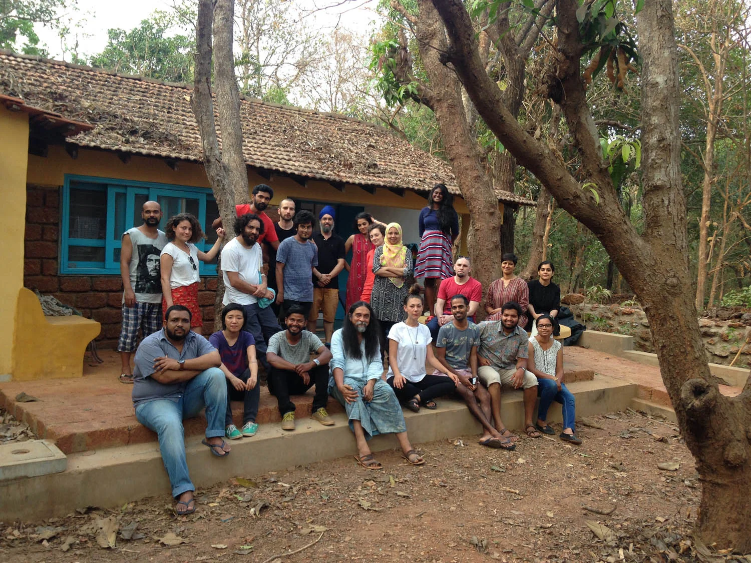 Resident artists at Old Pereira House, image courtesy Khōj