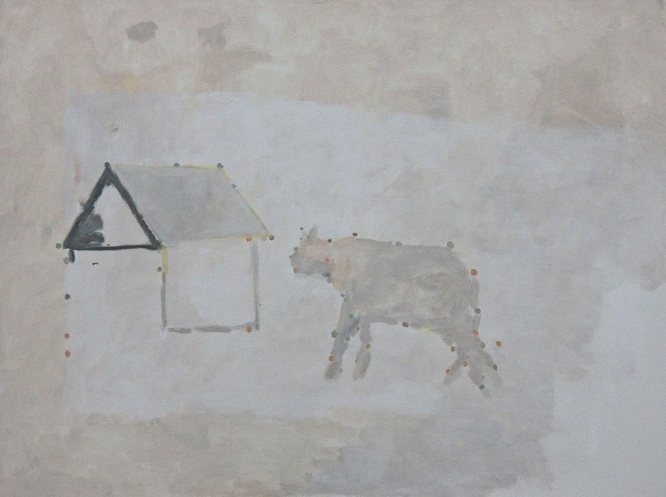 Discern the shape, form, within space (2016), acrylic on canvas. Image courtesy: the artist. 