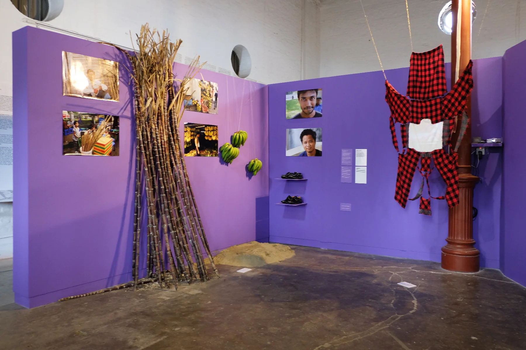 Installation image of A beast, a god, and a line at TS1, Yangon. Courtesy of TS1. Photo credit: Pyinsa Rasa.