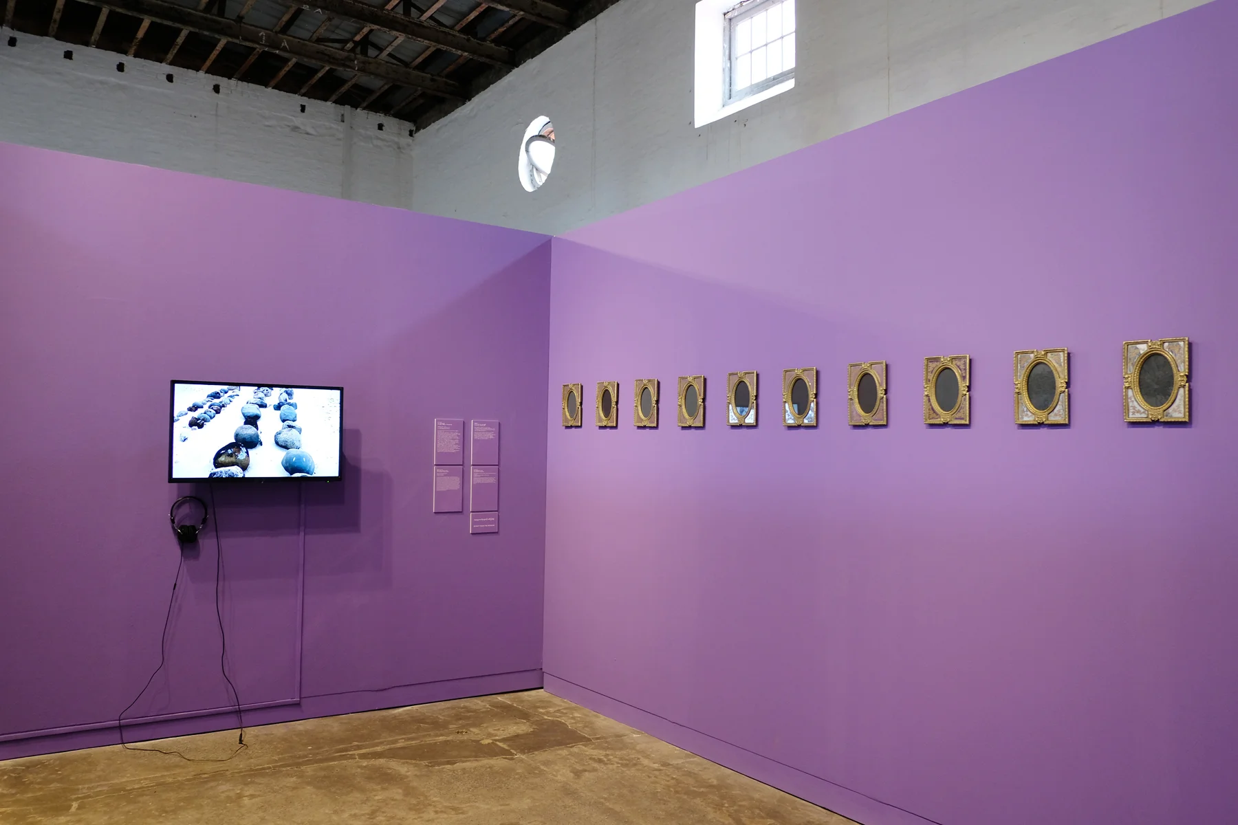 Installation image of A beast, a god, and a line at TS1, Yangon. Courtesy of TS1. Photo credit: Pyinsa Rasa.
