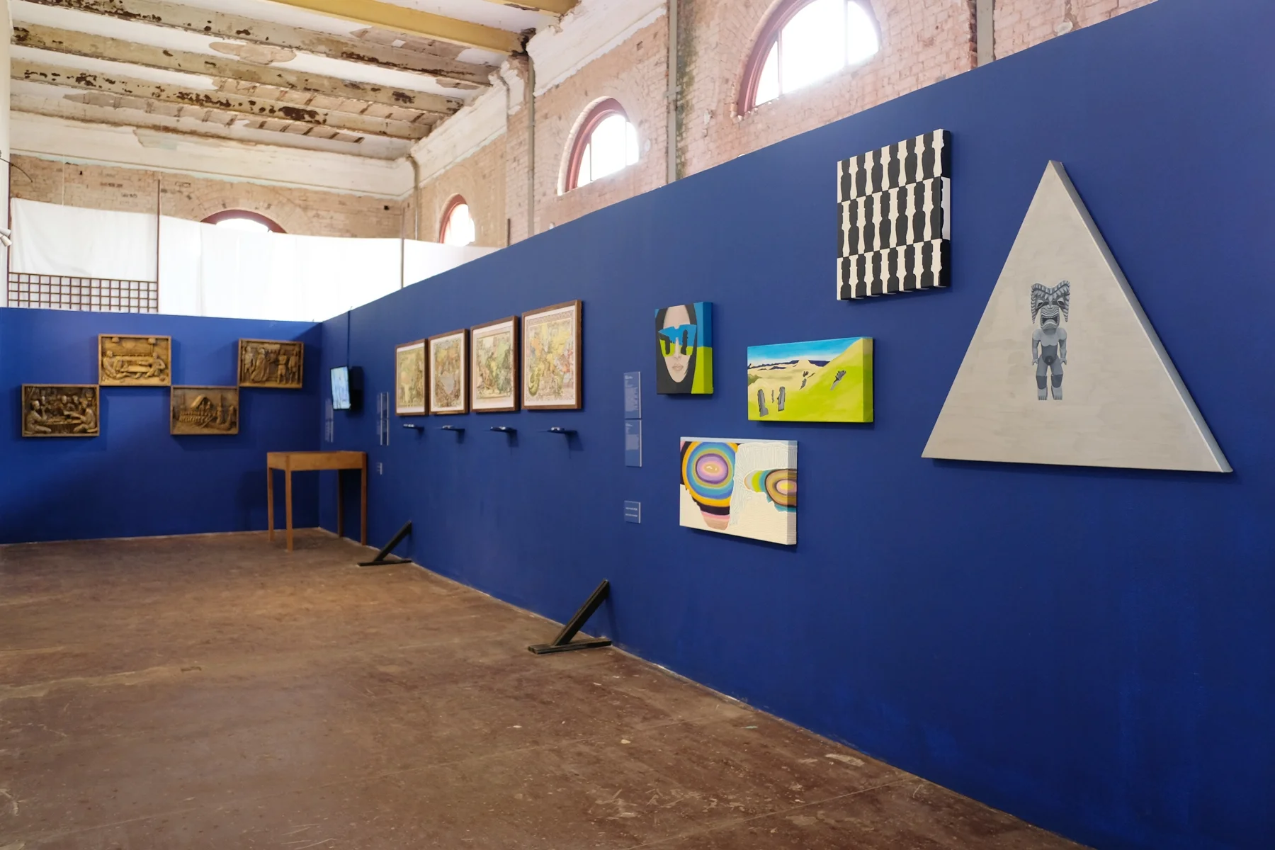 Installation image of A beast, a god, and a line at TS1, Yangon. Courtesy of TS1. Photo credit: Pyinsa Rasa.