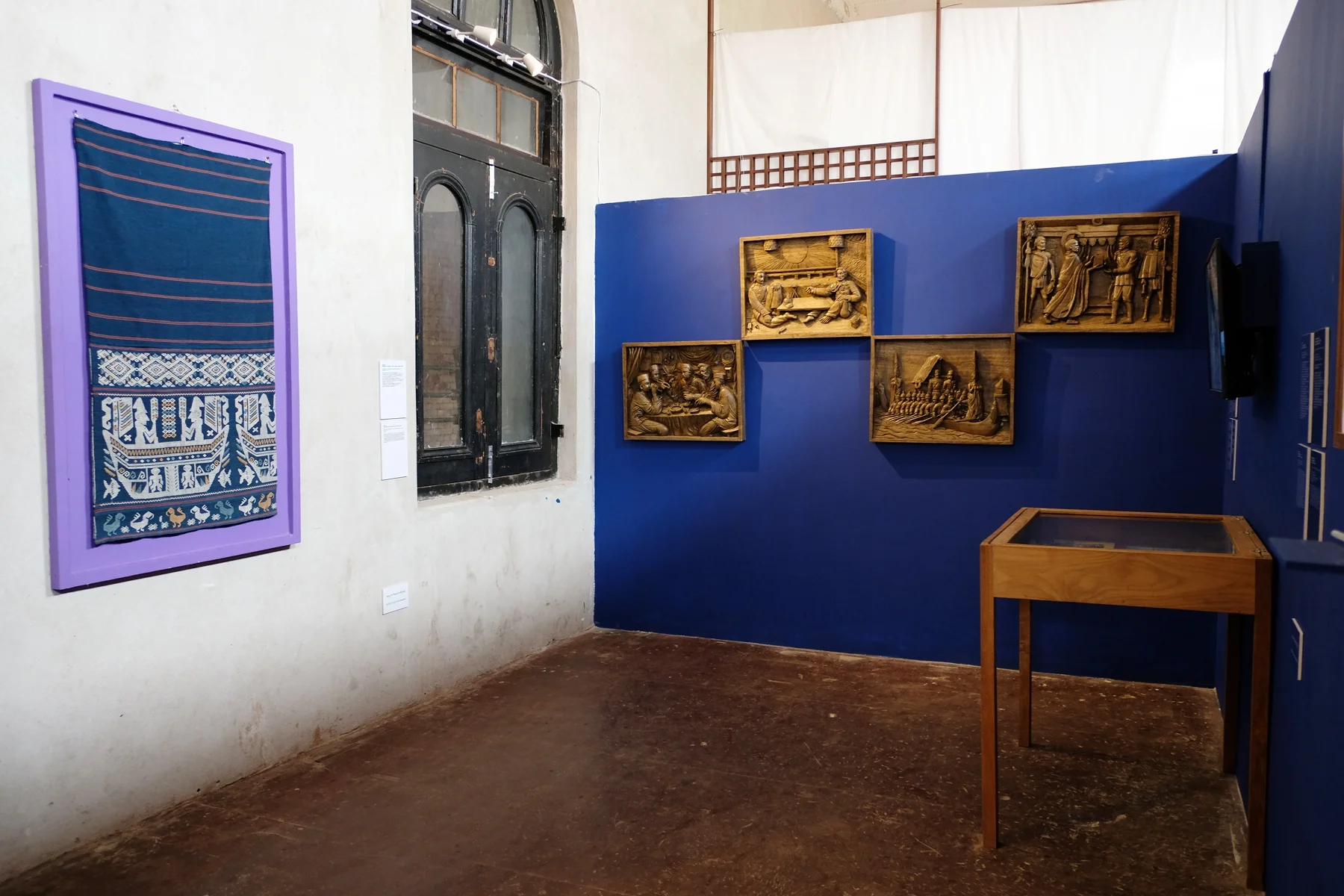 Installation image of A beast, a god, and a line at TS1, Yangon. Courtesy of TS1. Photo credit: Pyinsa Rasa.