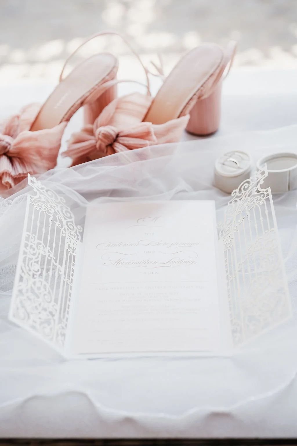 still life bride's shoes