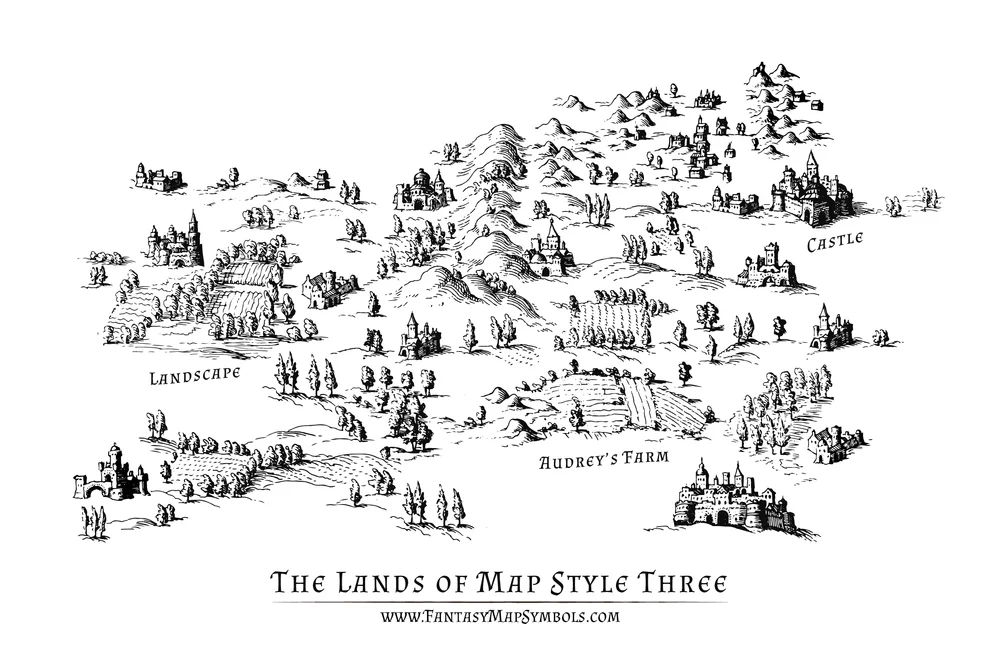 Fantasy Map Symbol Set 3 Illustrator Png Fantasy Map Symbols