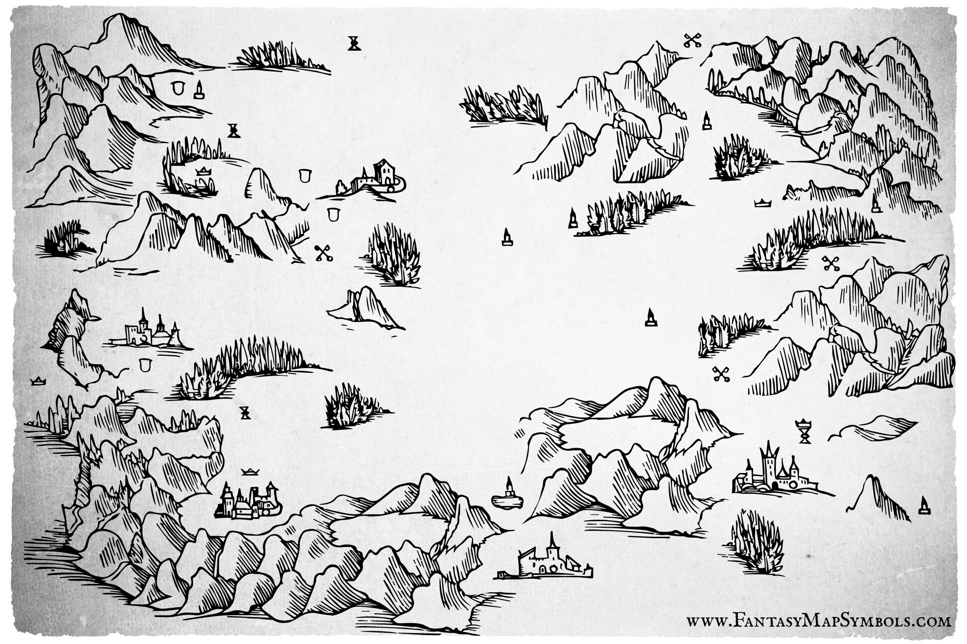 Munster Fantasy Map Symbol Set