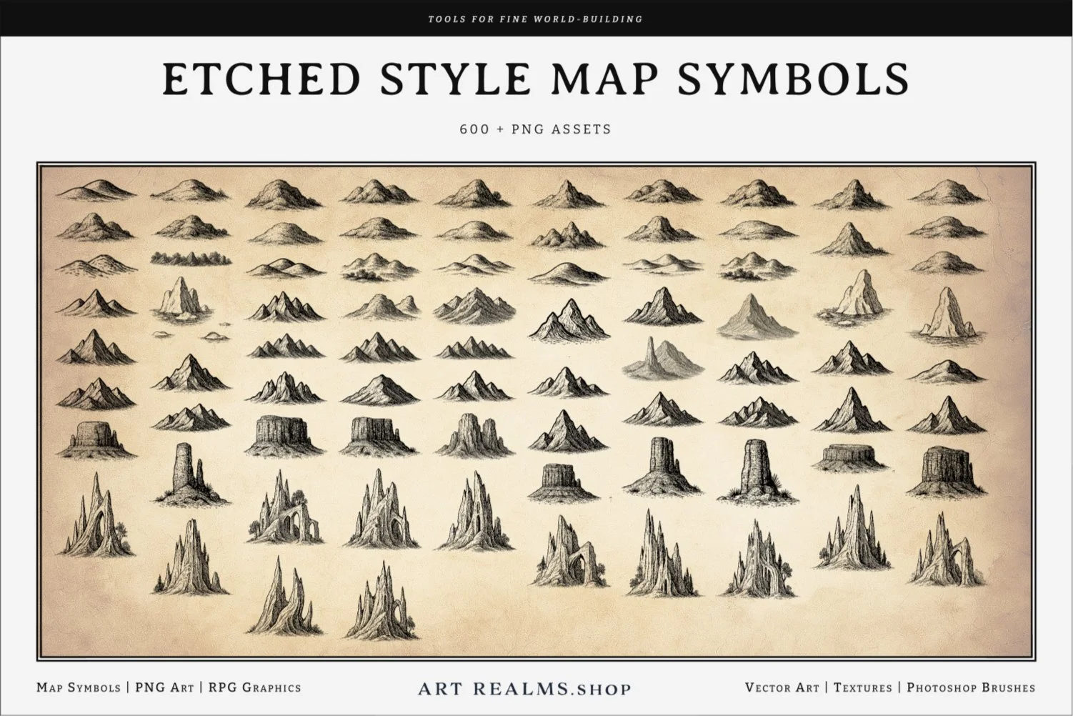 Fantasy Map Symbols 600+ Images Mega Set — Custom Fantasy Maps, RPG ...