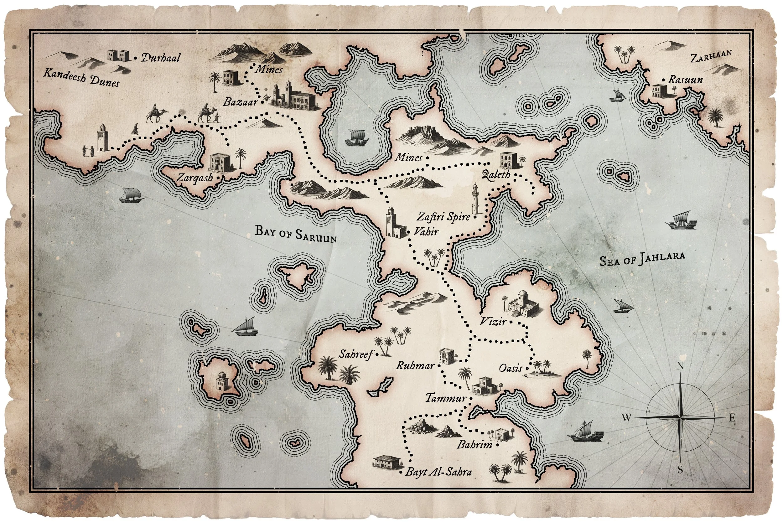 Random Map With Border Dashed Border GEnerat | Create Custom Fantasy Borders — ART REALMS