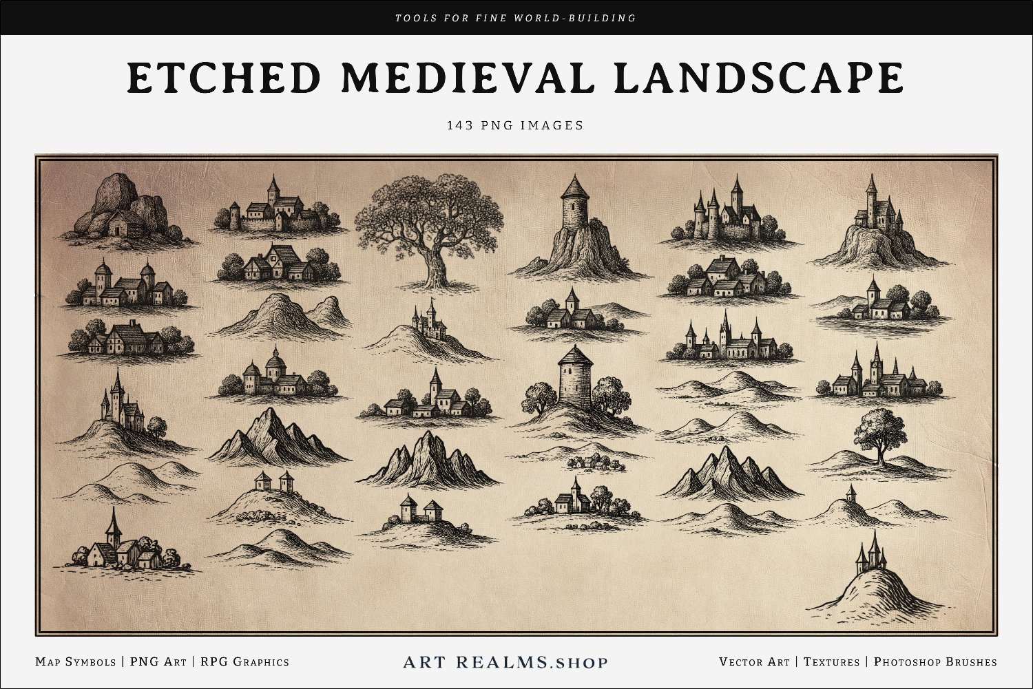 Etched Style Medieval Landscape PNG Map Symbols (2).jpg