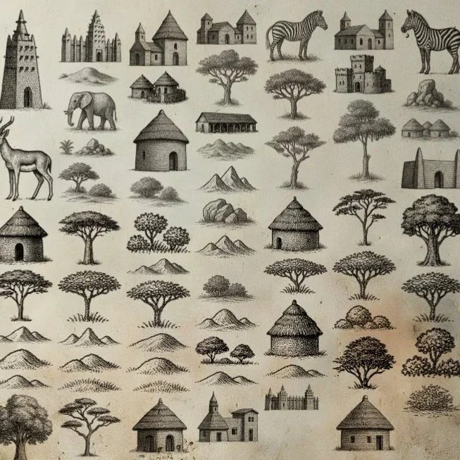 Map symbol sets & PNG Cartography Icons