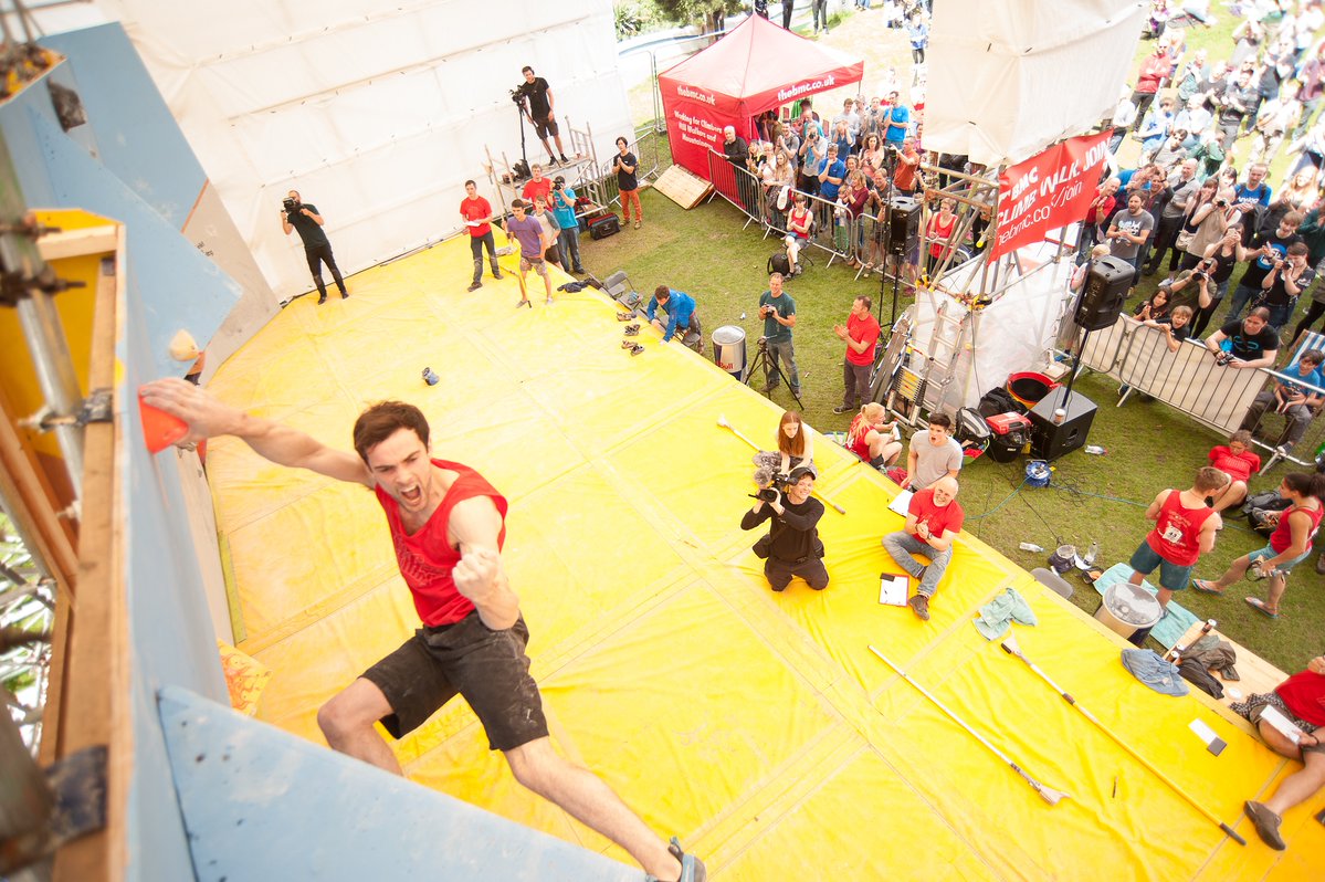 Matt Cousins becomes British Bouldering Champion 2016. Photo: Alex Messenger