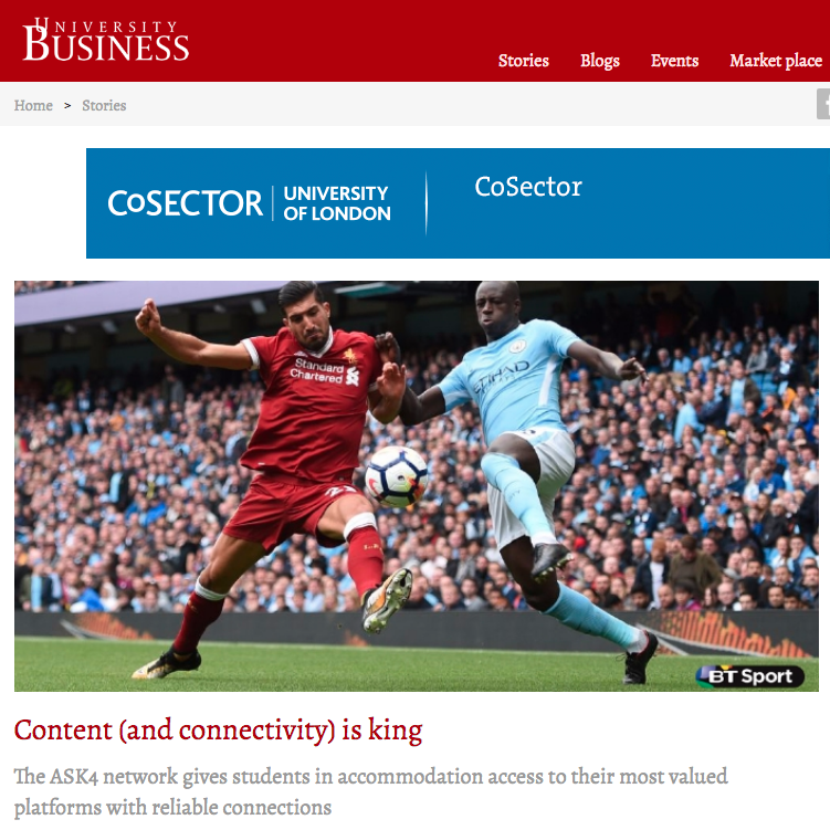 19 October 2017 University Business: Content (and connectivity) is king > go to story