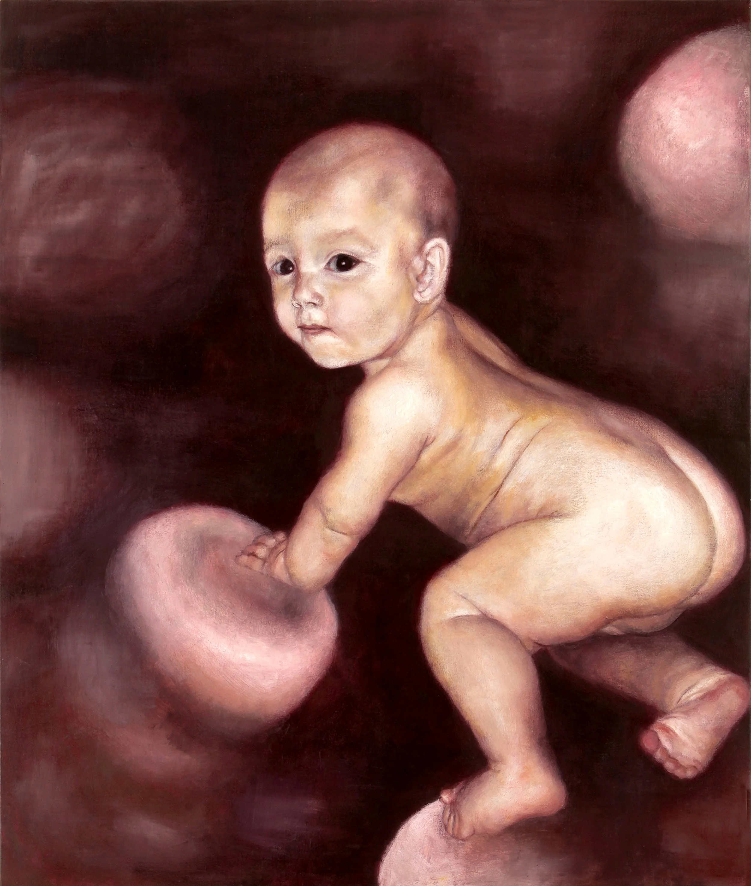 A graceful and artistic study of the female body, focusing on the curves and natural anatomy.