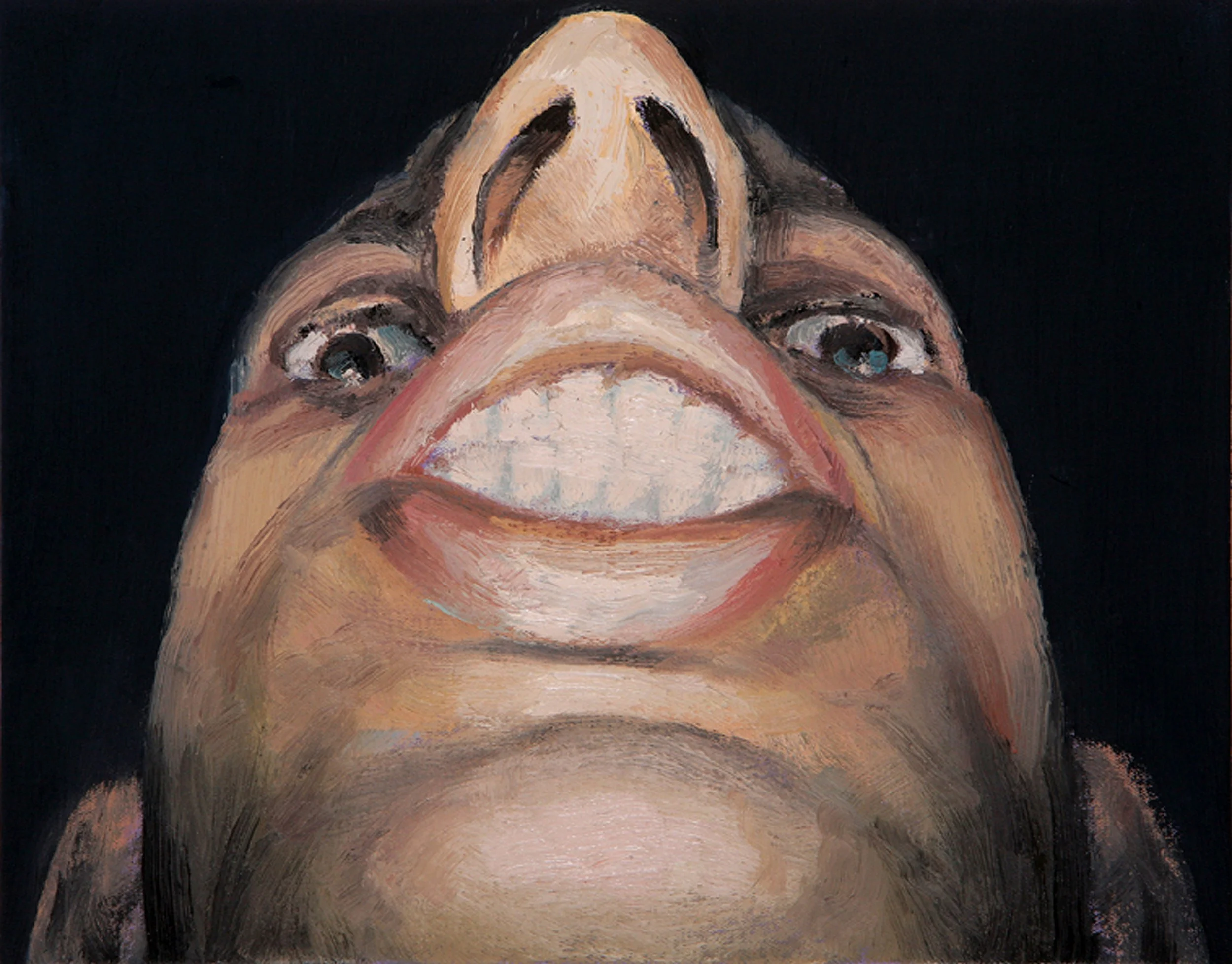 A funny abstract portrait exploring atmospheric lighting and human form.