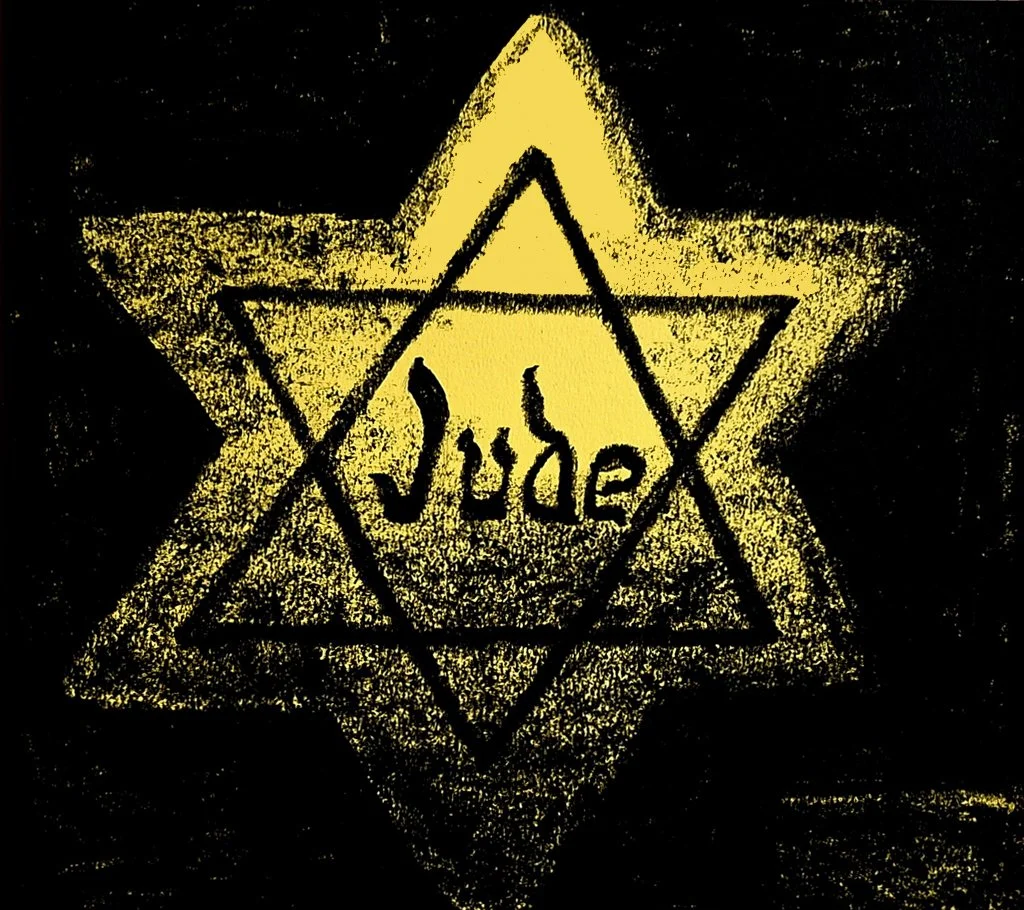 A neon yellow geometricstar of David sketch on a dark background, exploring symmetry and digital-inspired linework.