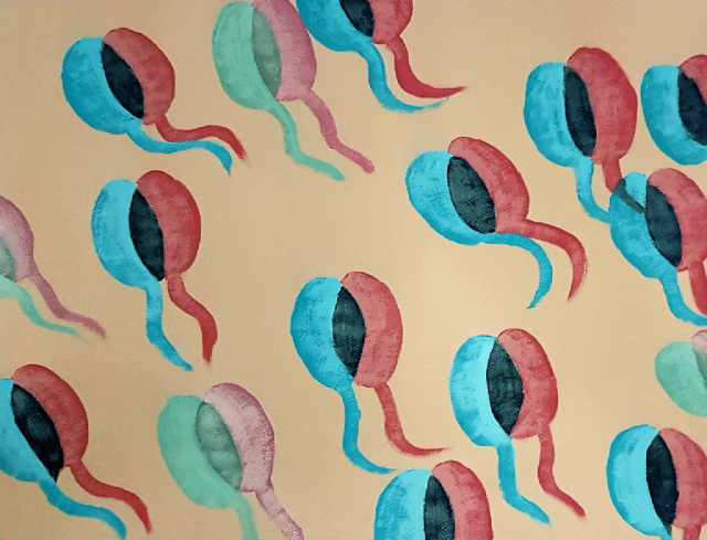 Pop art seeds illustration, vibrant whimsical character art - Roi Pajursky.