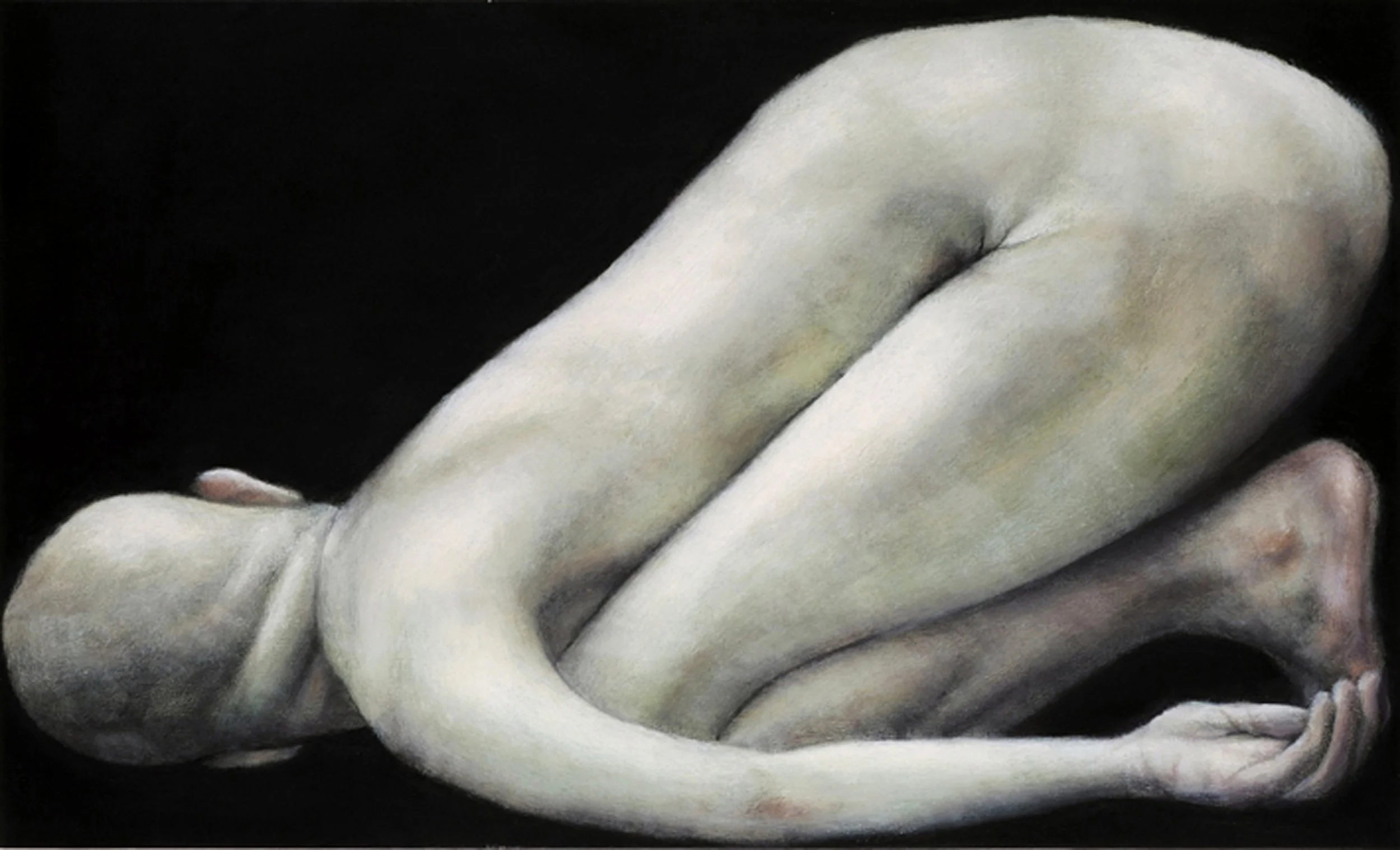 An expressionist male portrait study, highlighting unique facial features and artistic brushwork.