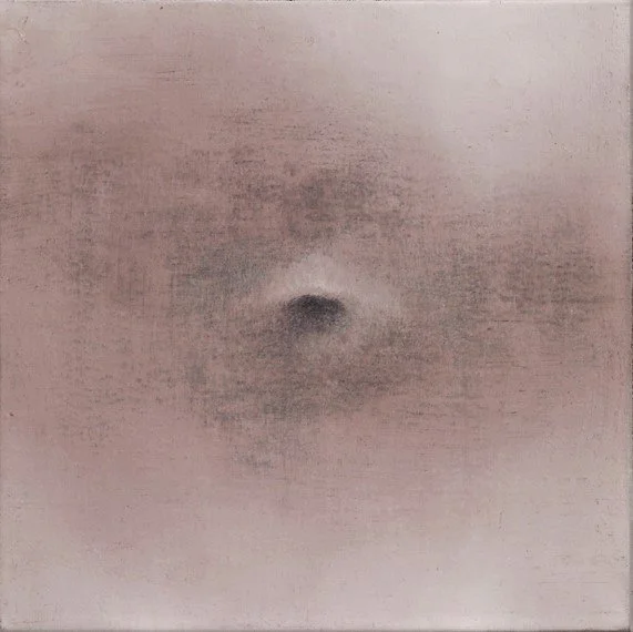 An intimate oil painting fragment focusing on the soft textures and natural curves of the human midsection, exploring skin tones and light.