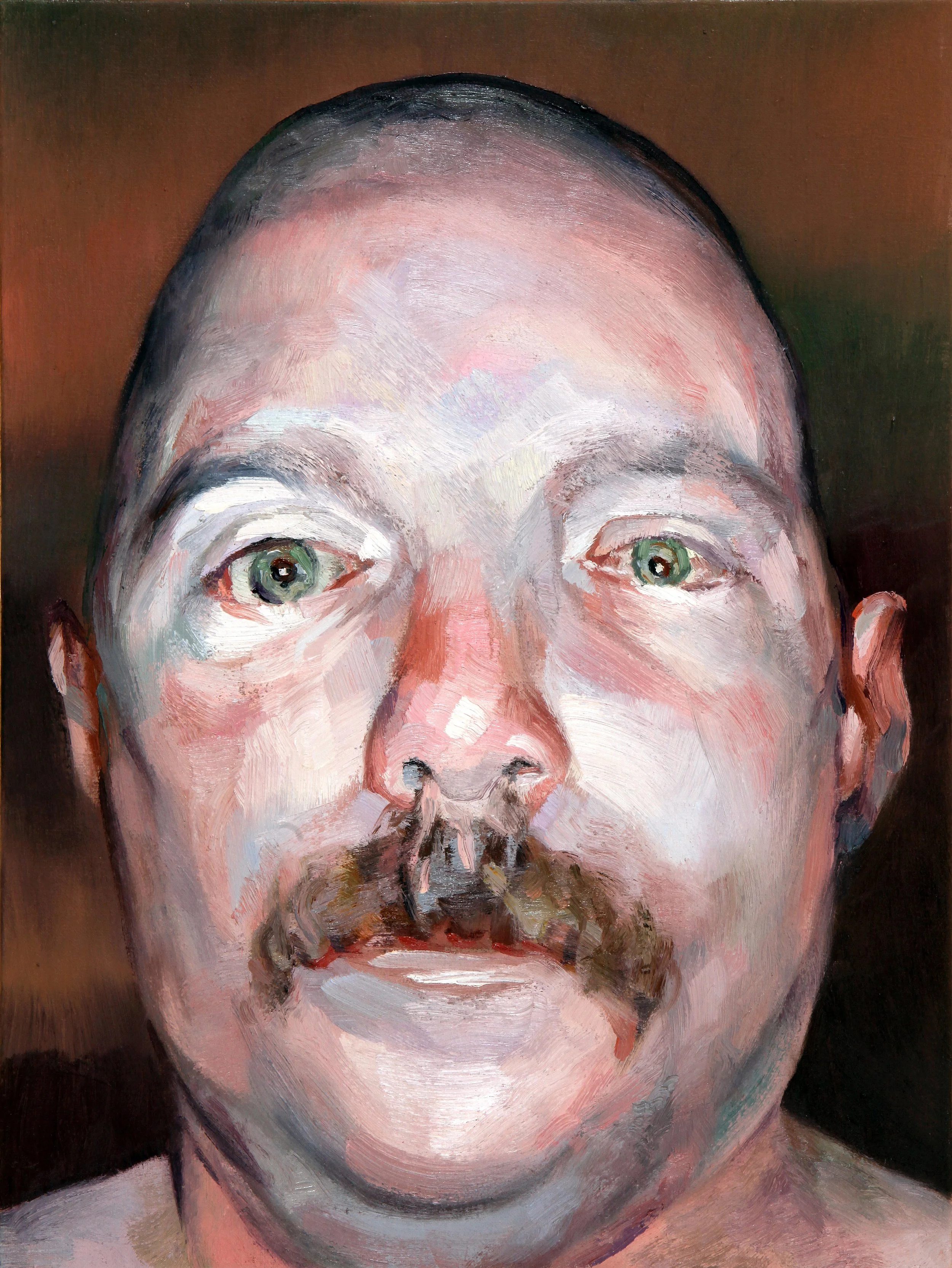 A warm portrait study that emphasizes intensity and emotional atmosphere.