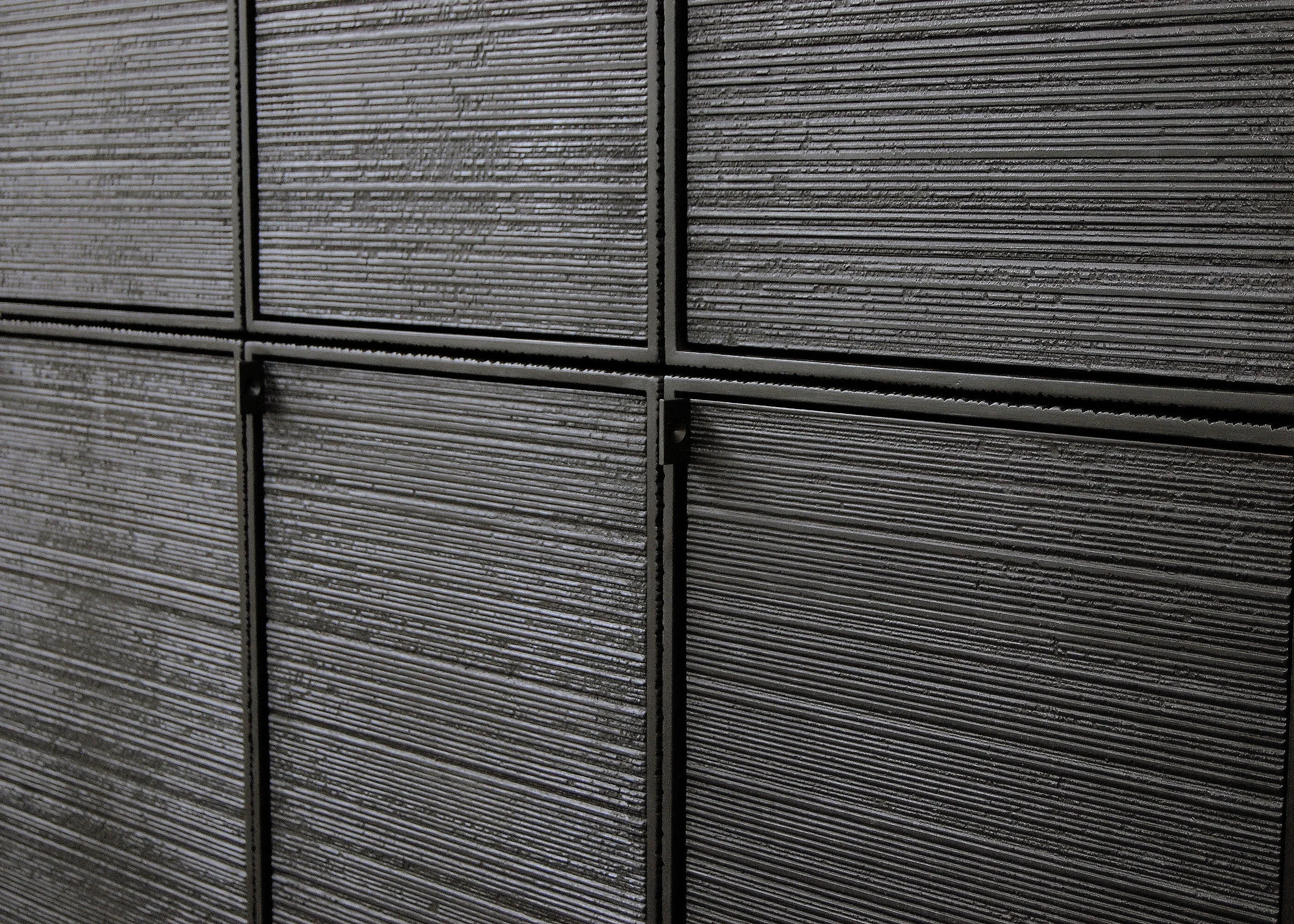 9 Rectangles / Chest of Doors sawn + blackened + maple + ash 65" x 45" x 15"
