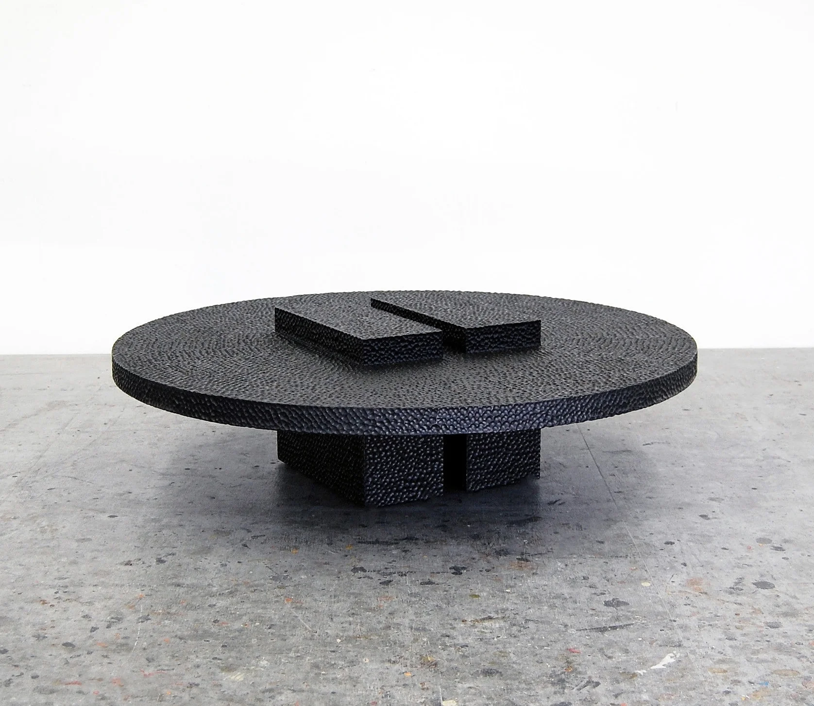  R3 Table  Carved + Lacquered + Maple  13" x 47" dia. 