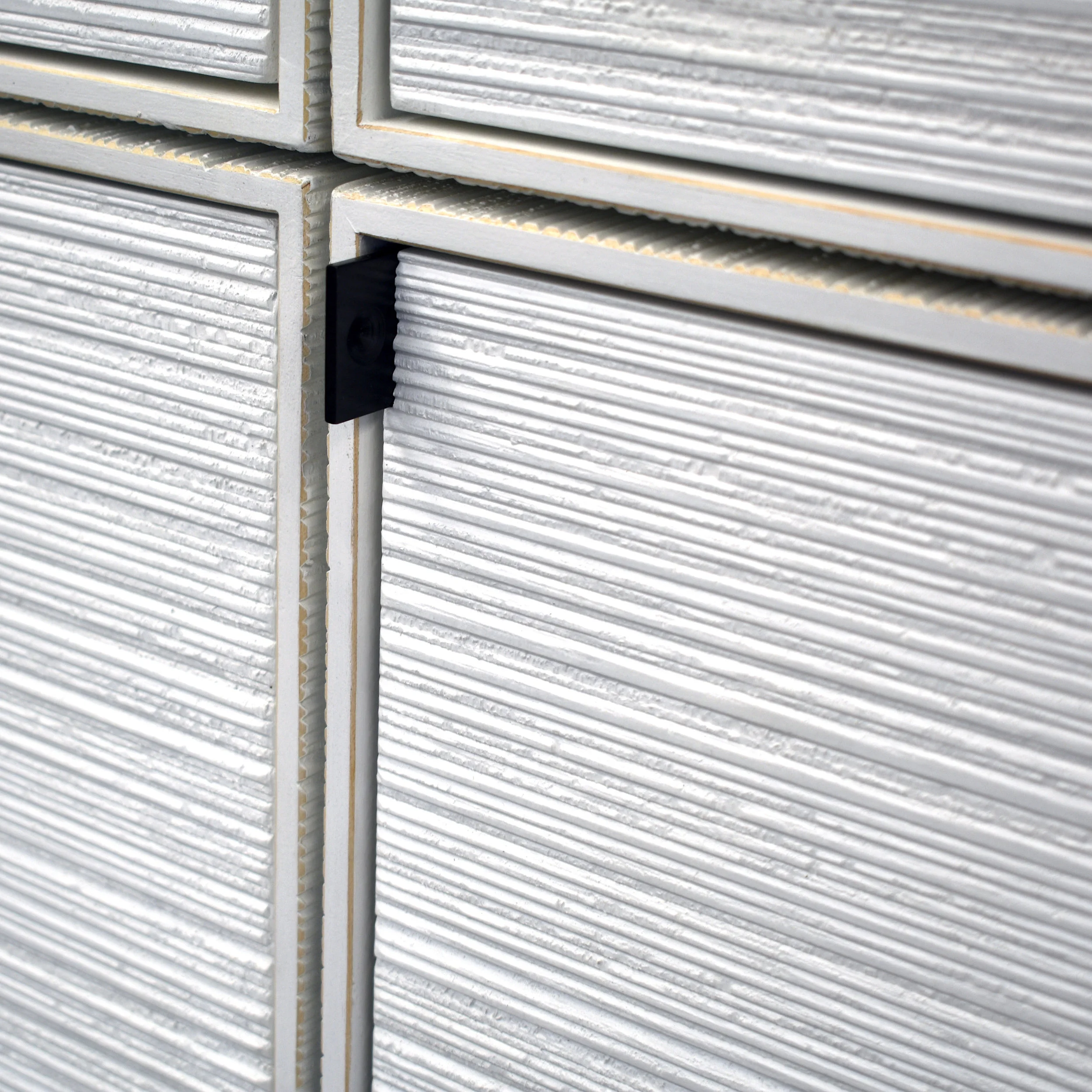  6 Rectangles  Sawn + Lacquered + Maple + Brass  65" x 30" x 15"     