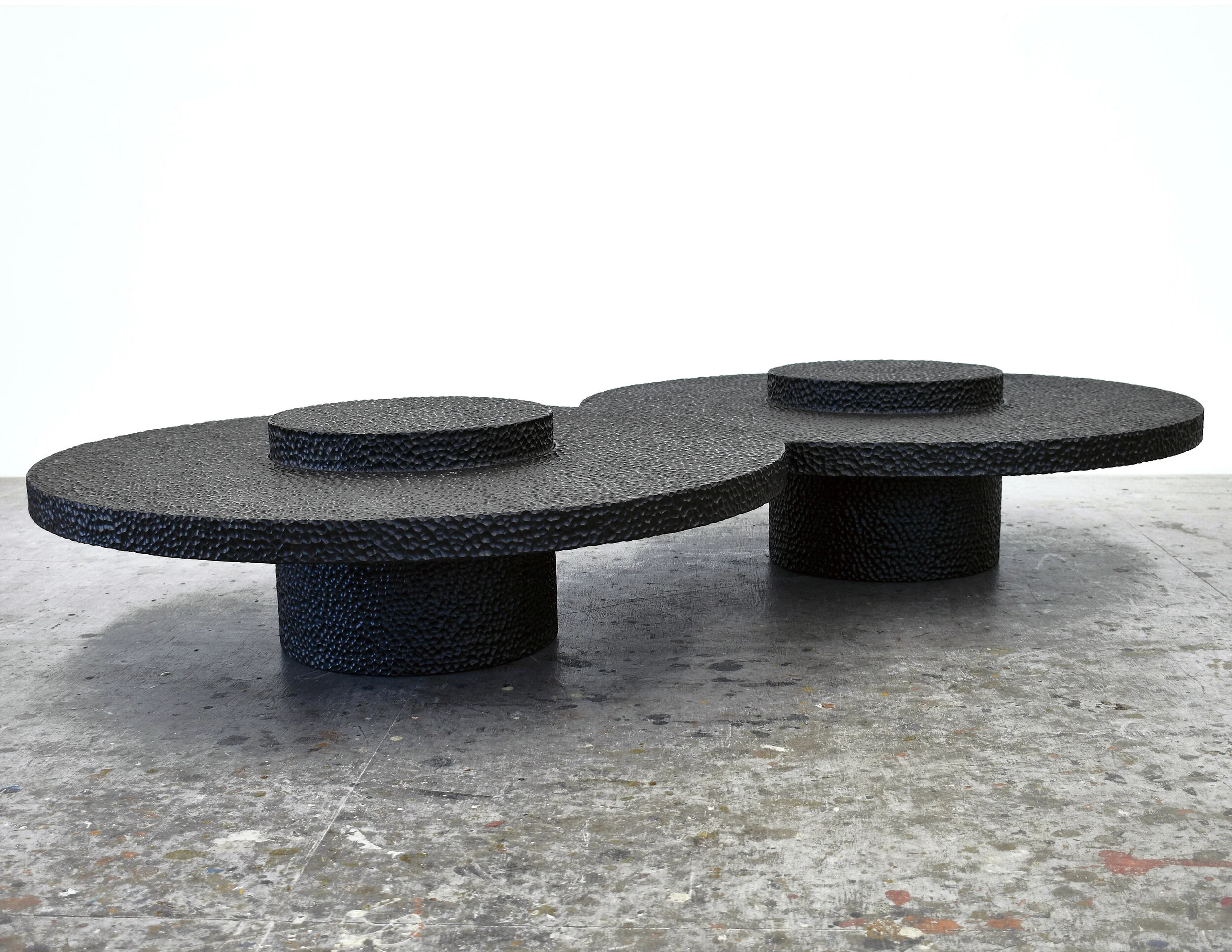  R1x2 Table  Carved + Lacquered + Maple  13" x 42" x 78” 