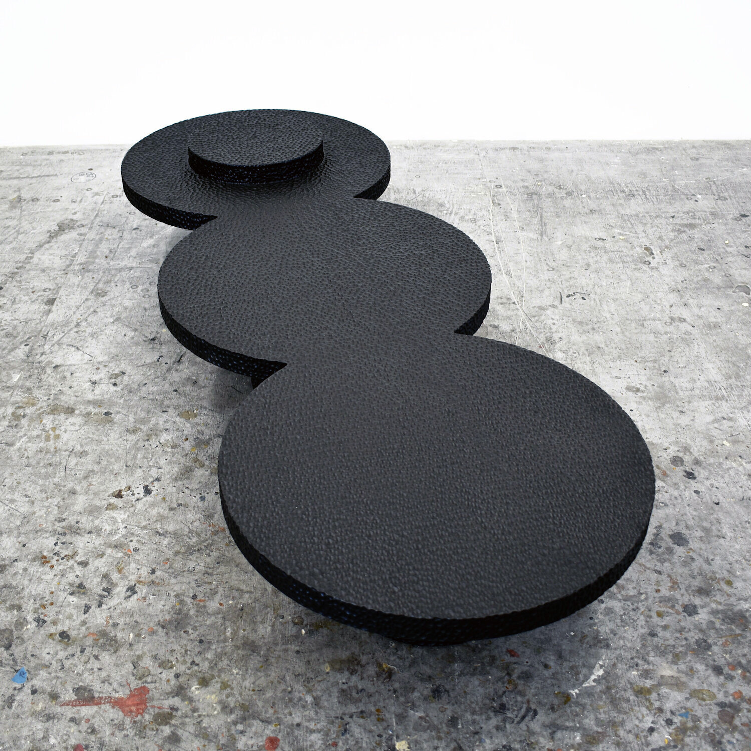  R1x3 Offset Table  Carved + Lacquered + Maple  13" x 28" x 77” 