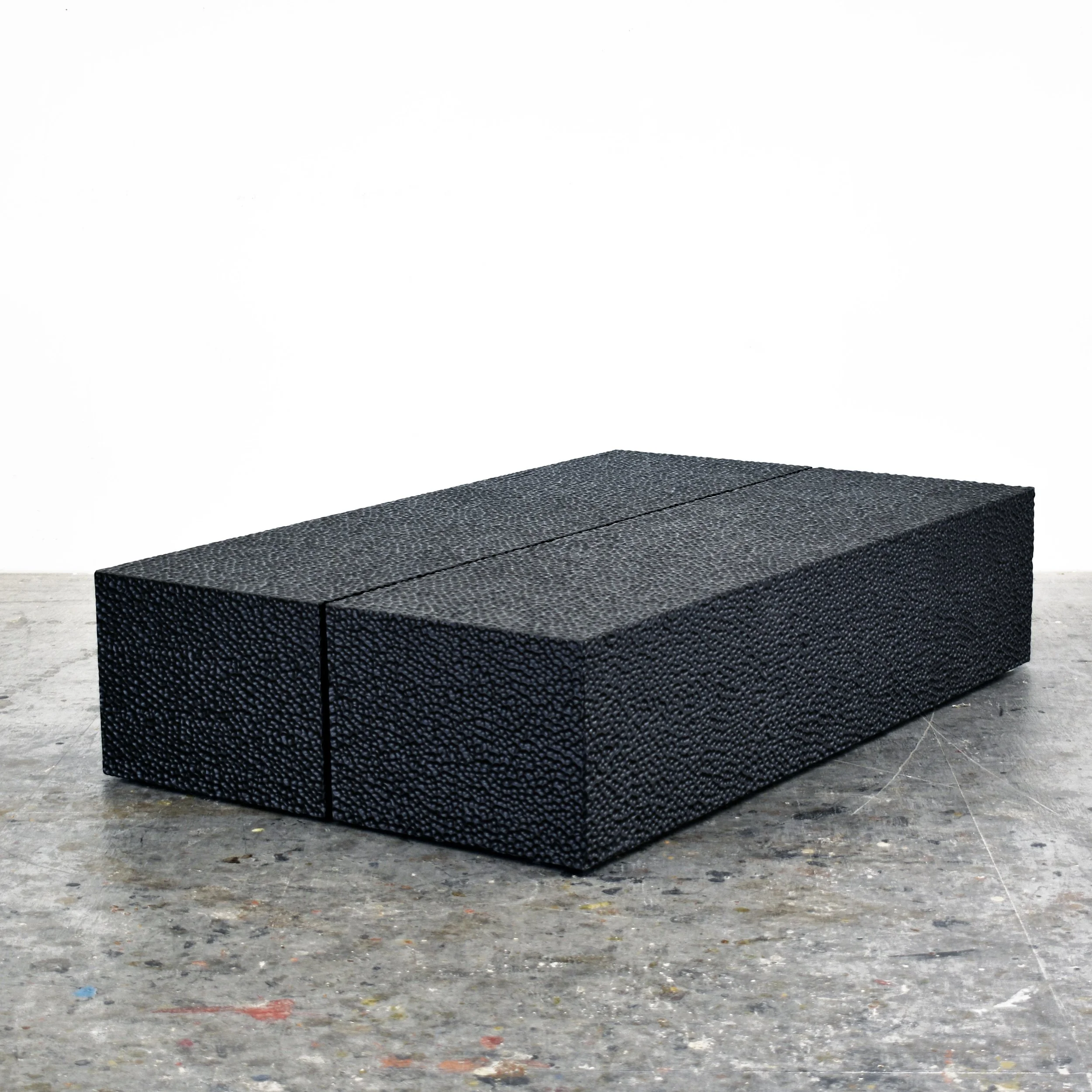  Reveal Block #1 Table  Carved + Lacquered + Maple  11" x 30” x 50” 